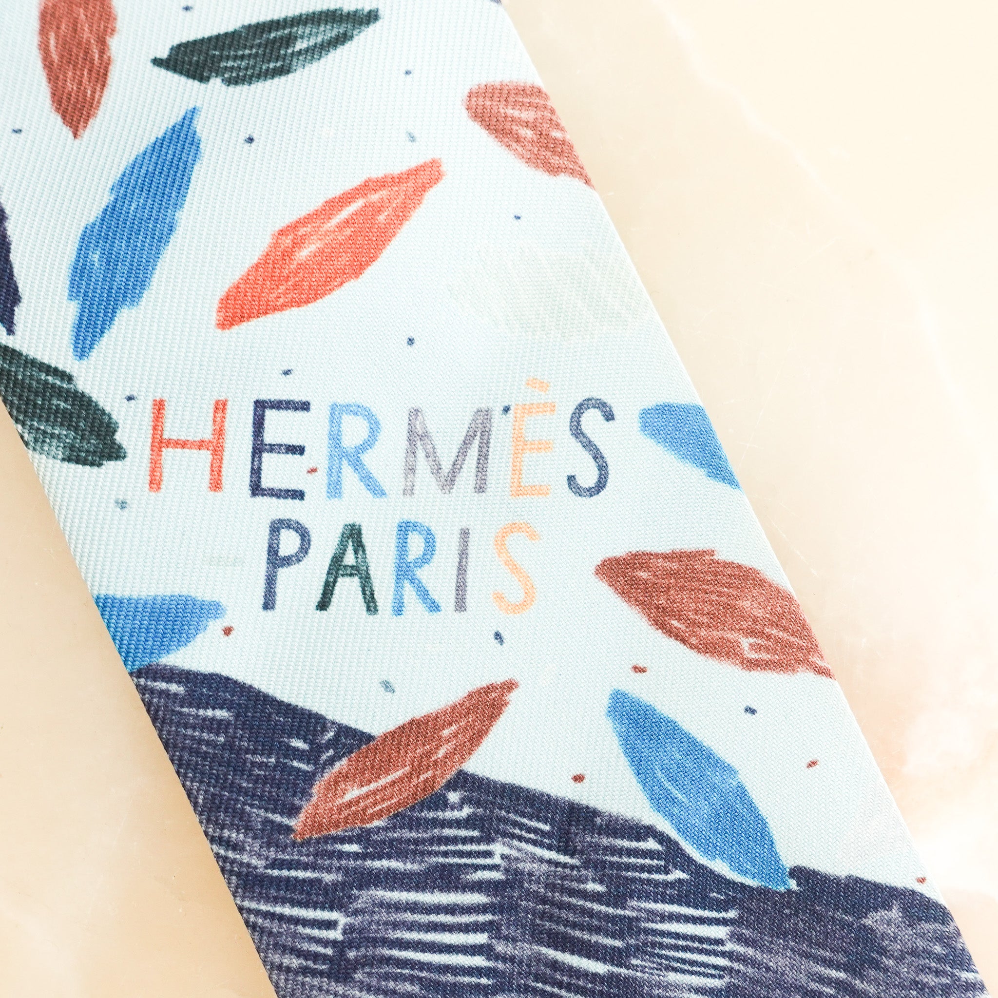 Hermès Blue Silk Twilly Scarf RRP £190 | Authentic Preloved - Reloved Again