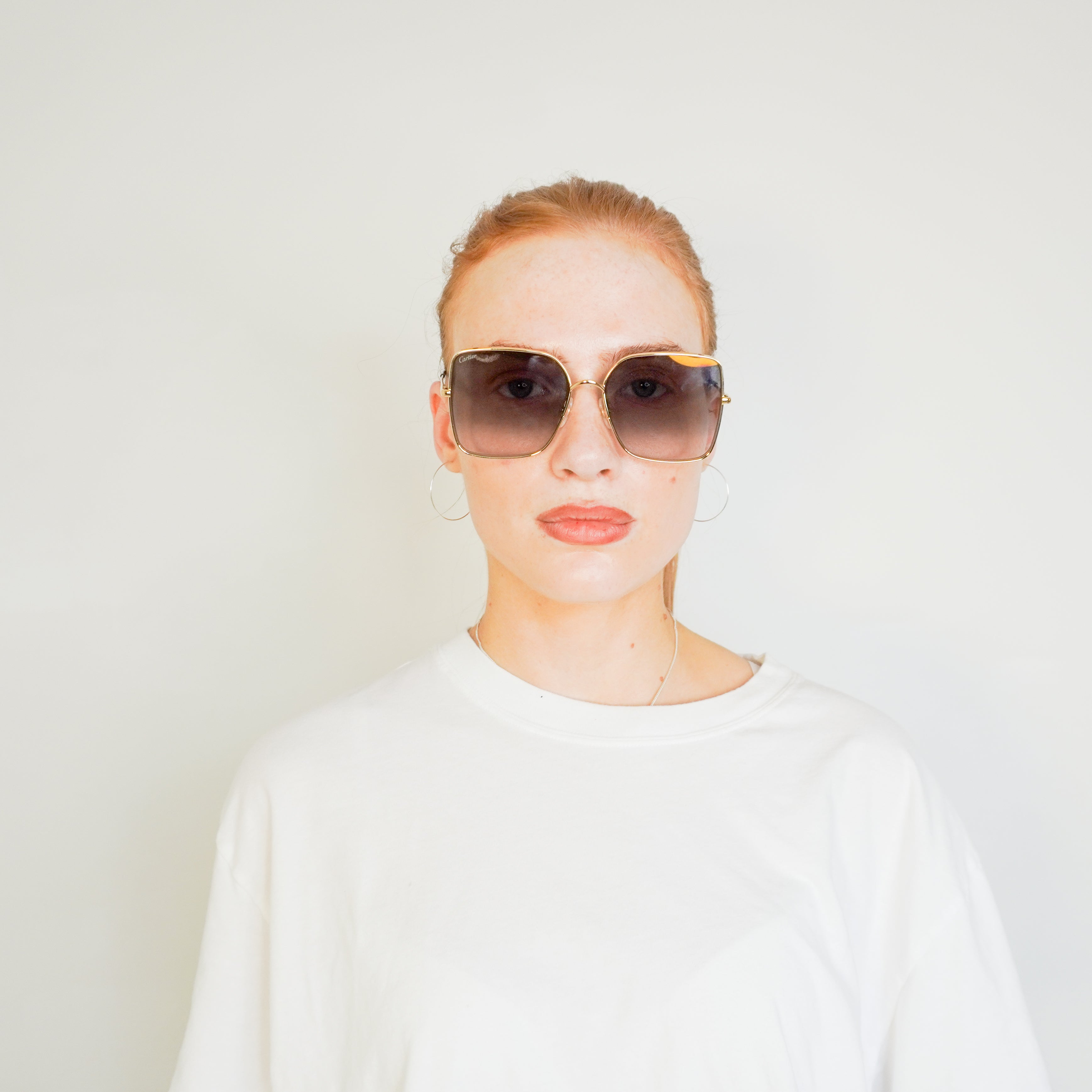 Cartier Panthère De Cartier Gold-Tone Square Sunglasses (RRP £865) | Authentic Preloved FINAL SALE