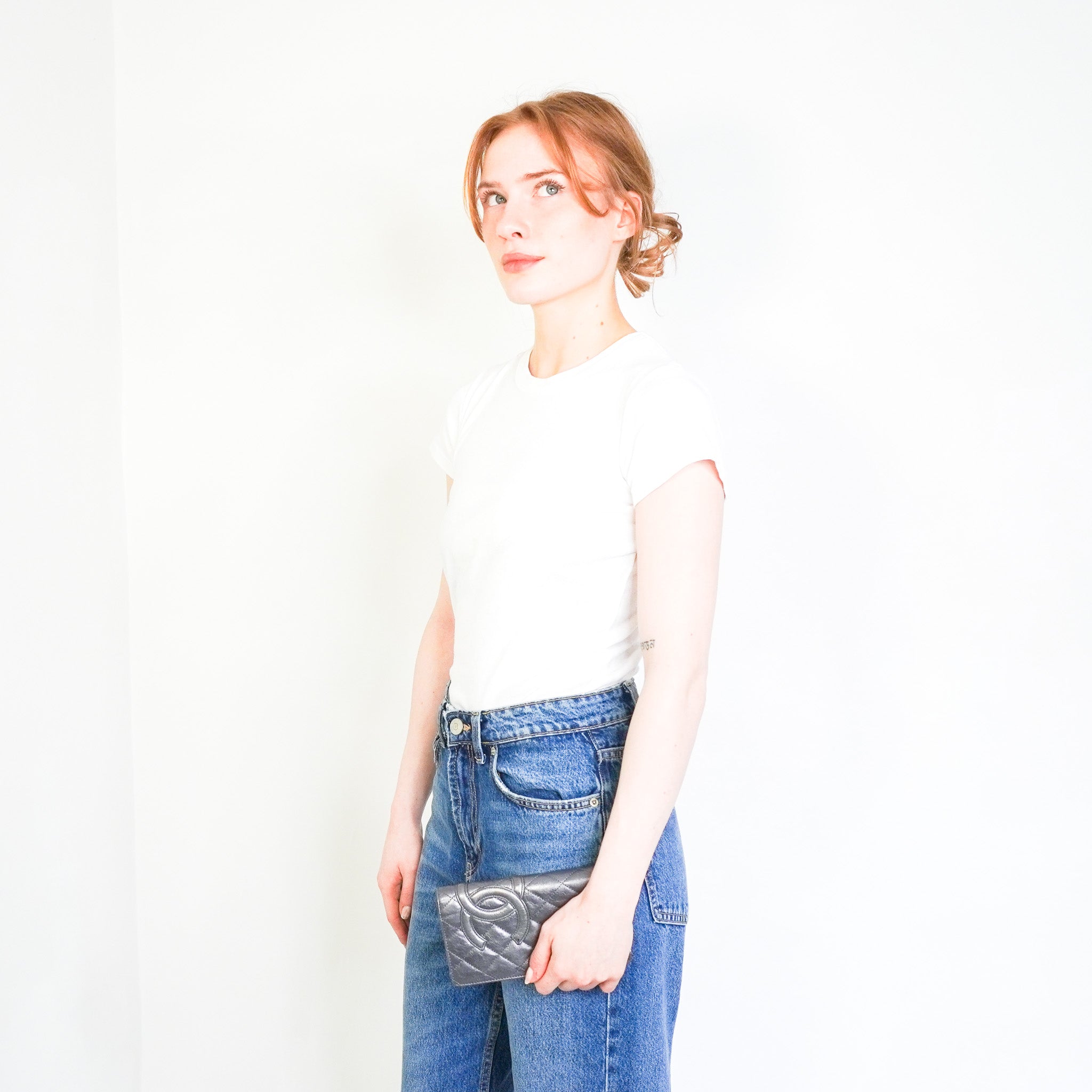 Chanel CC Cambon Long Line Wallet in Grey RRP £1200 | Authentic Preloved