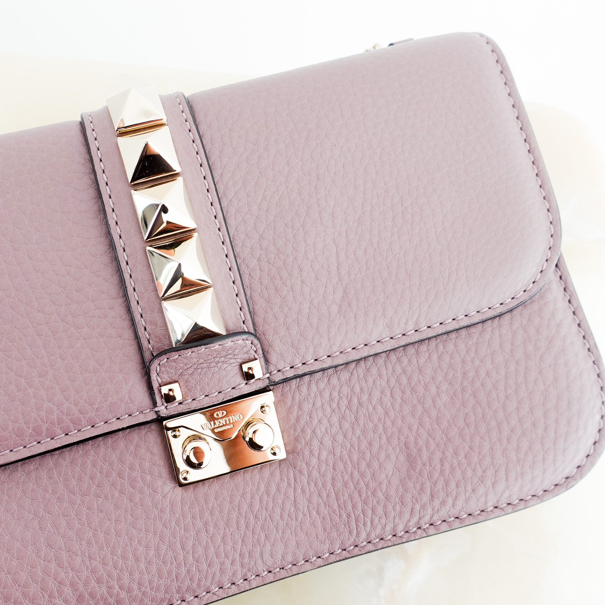 RARE Valentino Glam Lock Bag in Purple rrp £1600 | Authentic Preloved - Reloved Again