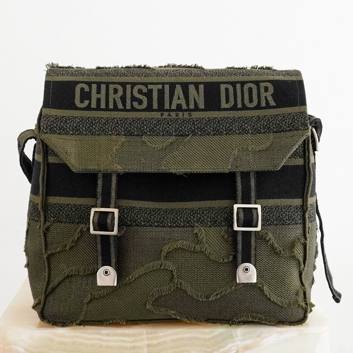 Christian Dior Diorcamp Messenger Bag Green Camouflage Canvas (RRP £2900) | Authentic Preloved