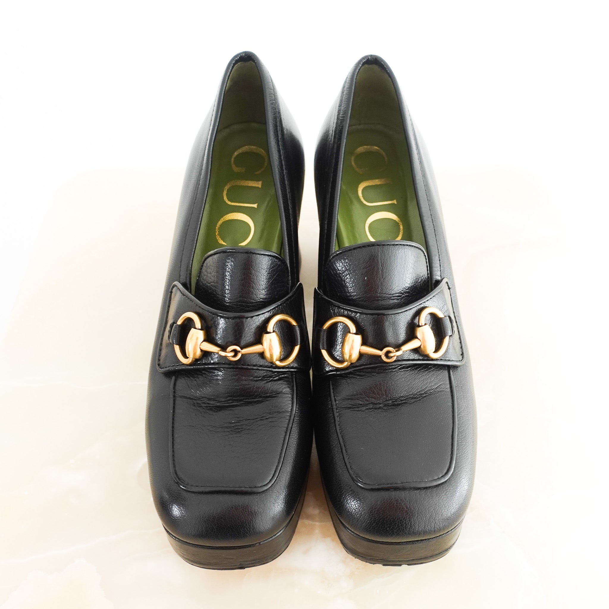 Gucci Black Horsebit Platform Heels RRP £800 | Authentic Preloved - Reloved Again