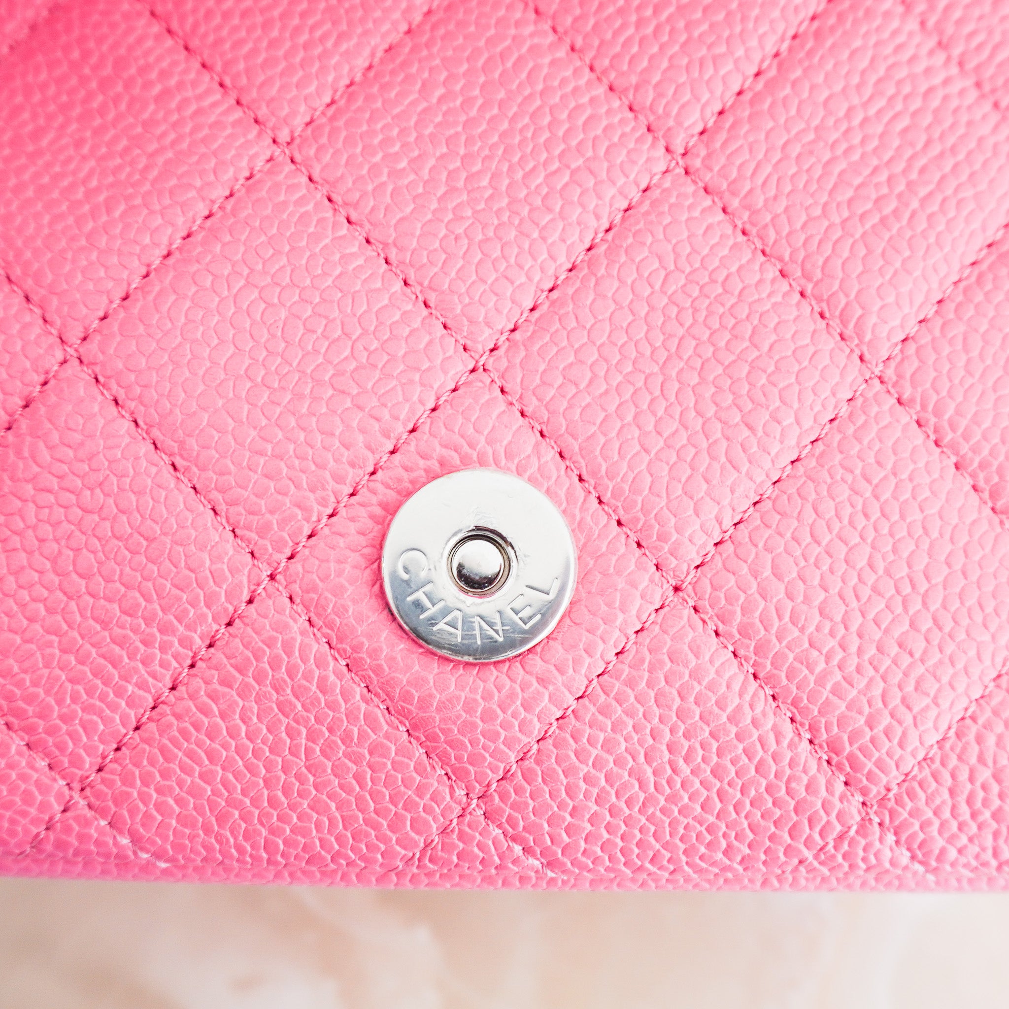 Chanel Caviar Quilted Incognito Mini Square Flap Pink | Authentic Preloved
