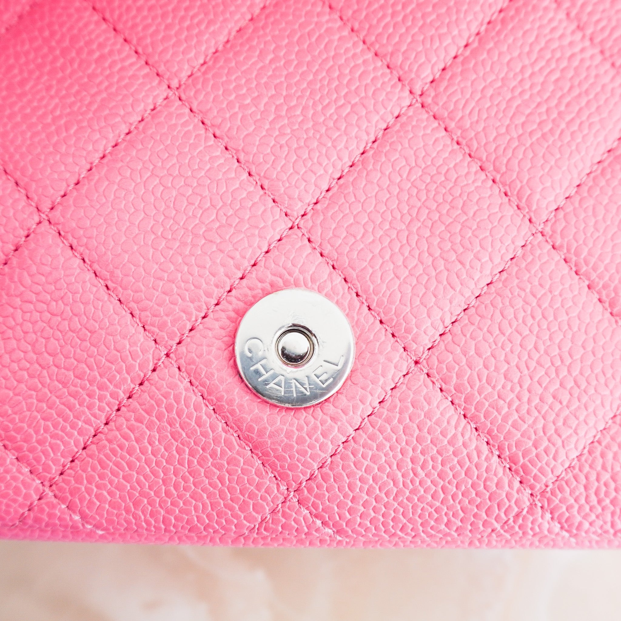 Chanel Caviar Quilted Incognito Mini Square Flap Pink | Authentic Preloved - Reloved Again