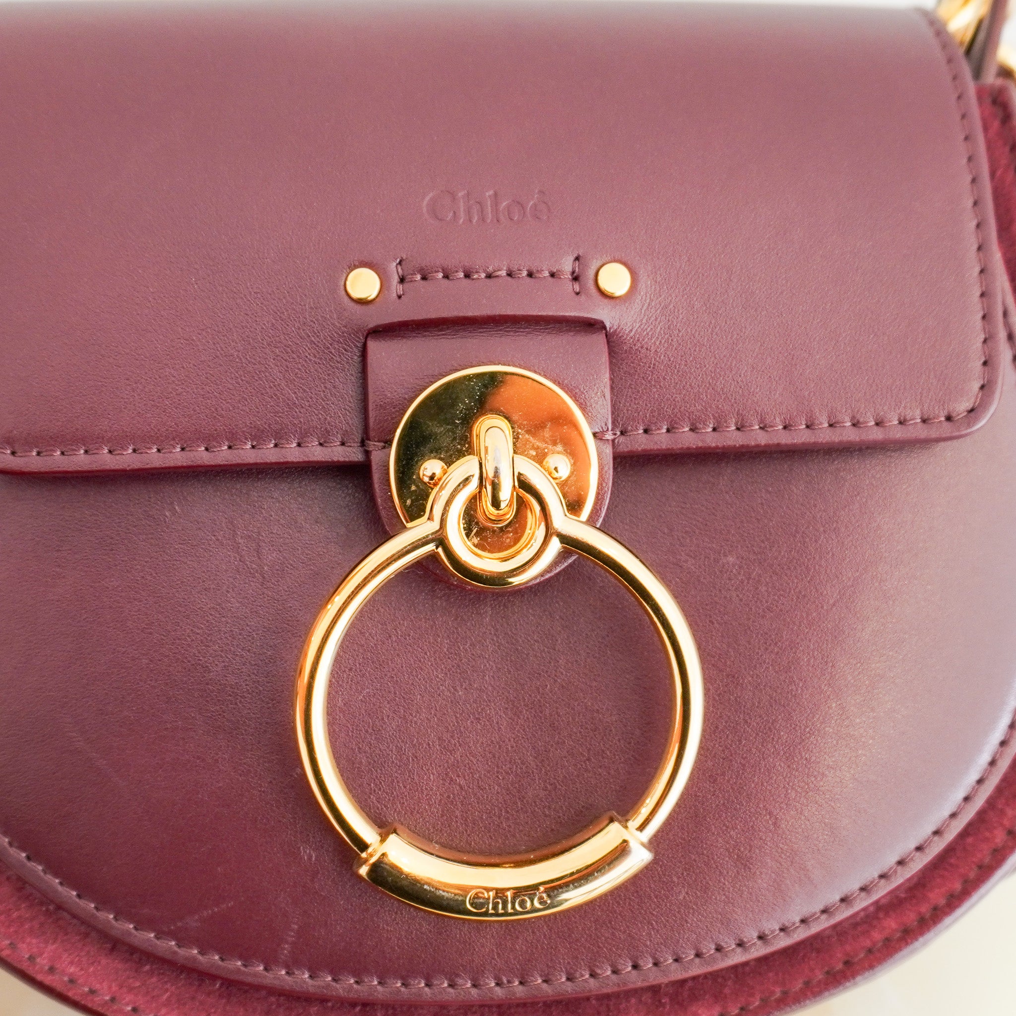 Chloe Tess Bag in Burgundy (RRP £1,020) | Authentic Preloved