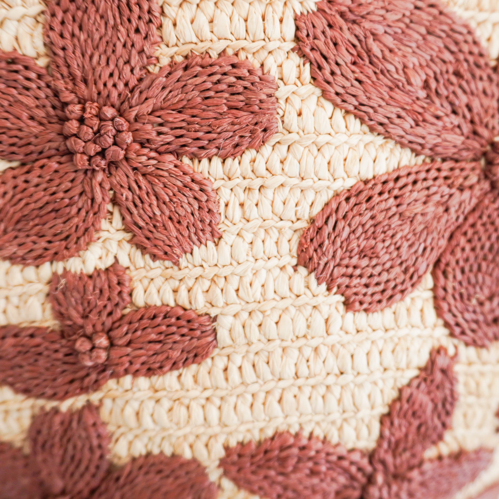 Sezane Justie Raffia Bag with Chocolate Embroidered Flowers (RRP £240) | Authentic Preloved