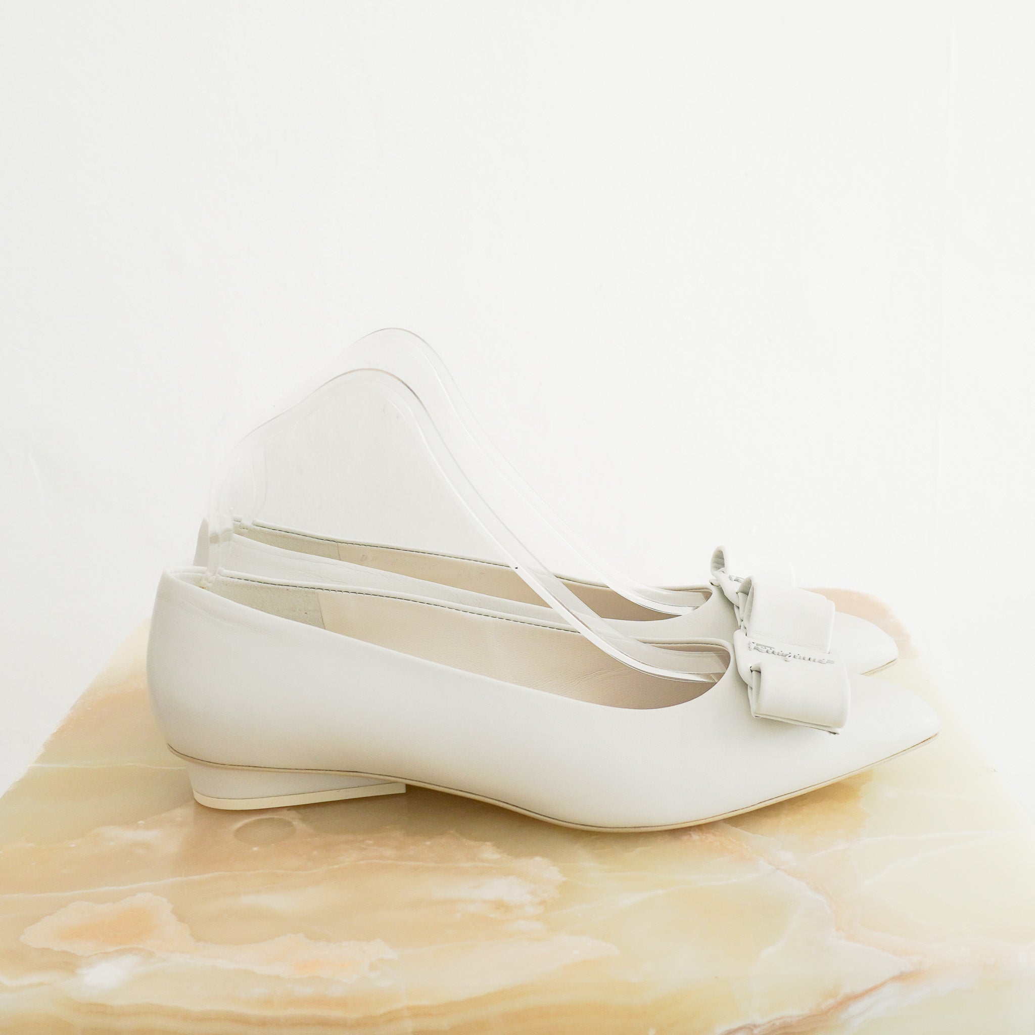 Salvatore Ferragamo White Pumps (RRP £685) | Authentic Preloved