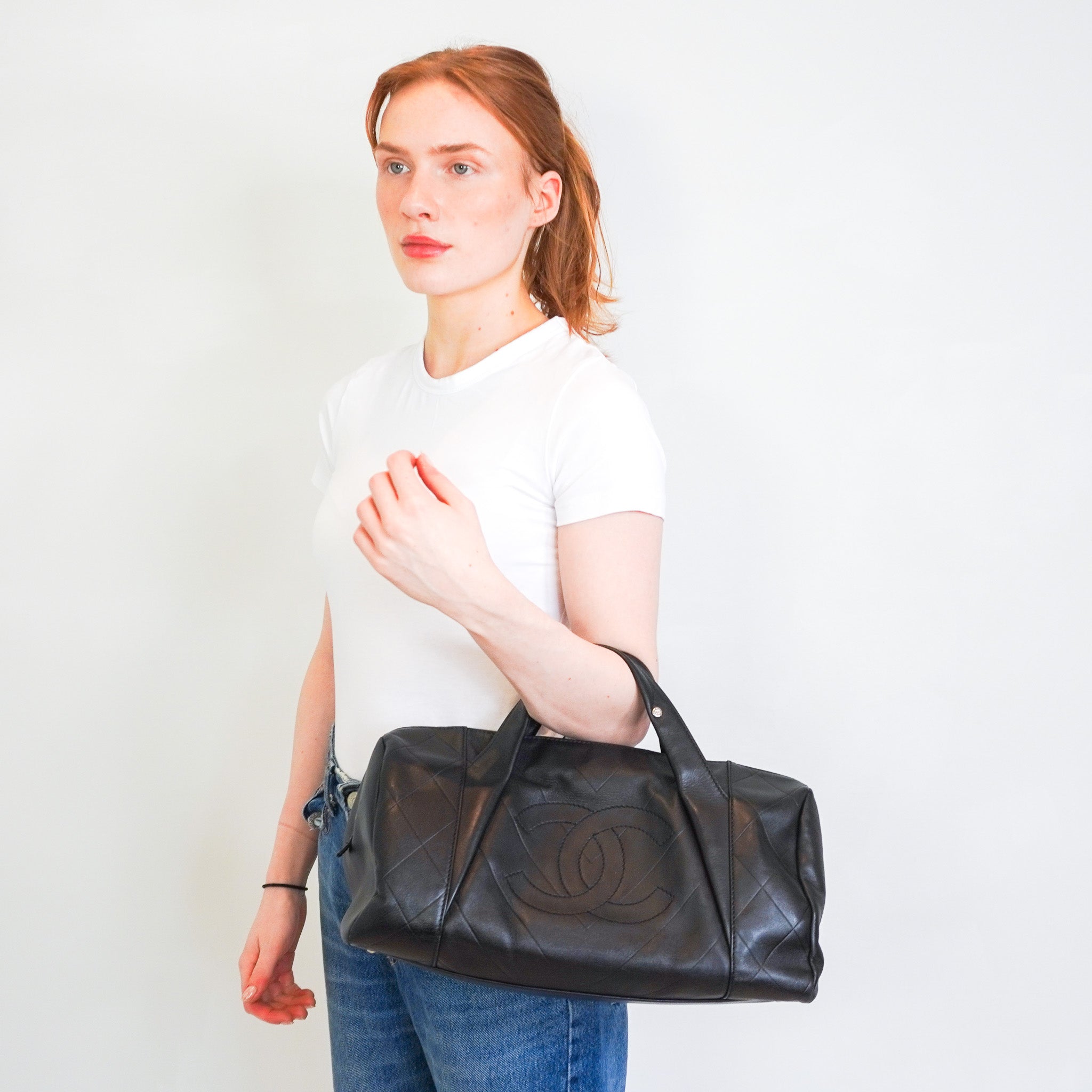 Chanel Timeless Boston Bag in Black | Authentic Preloved