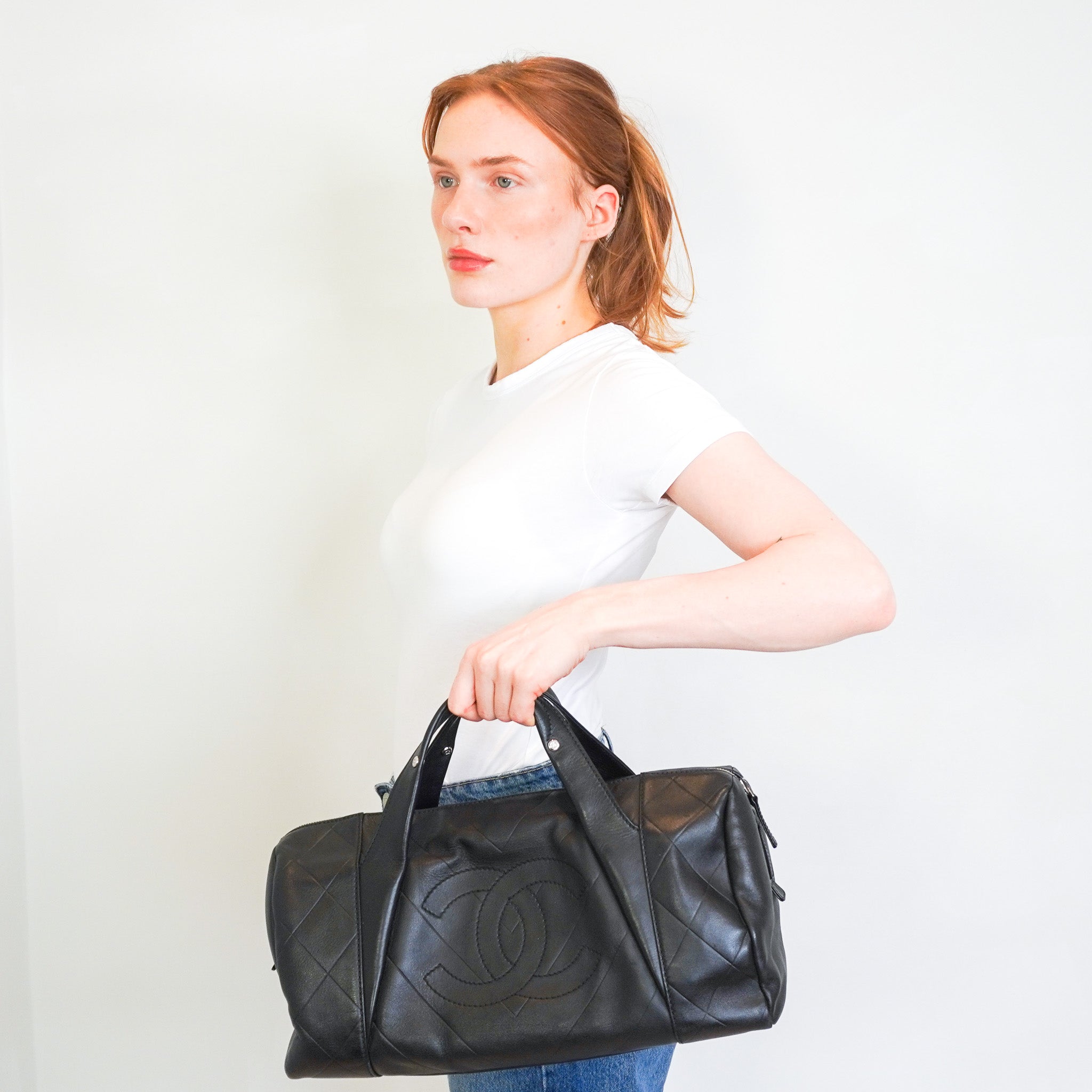 Chanel Timeless Boston Bag in Black | Authentic Preloved