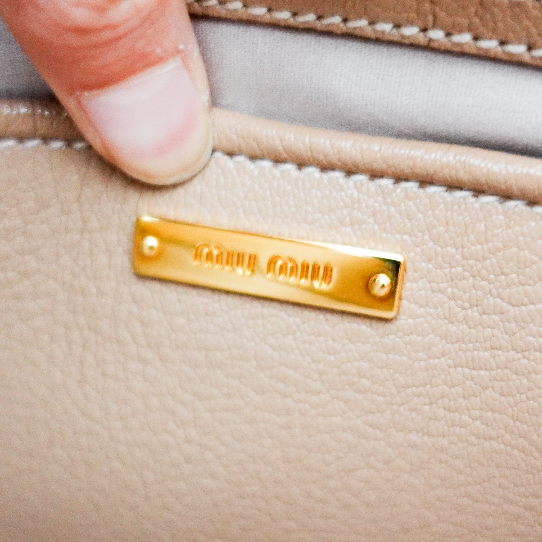Miu Miu Madras Bag Beige RRP £800 | Authentic Preloved