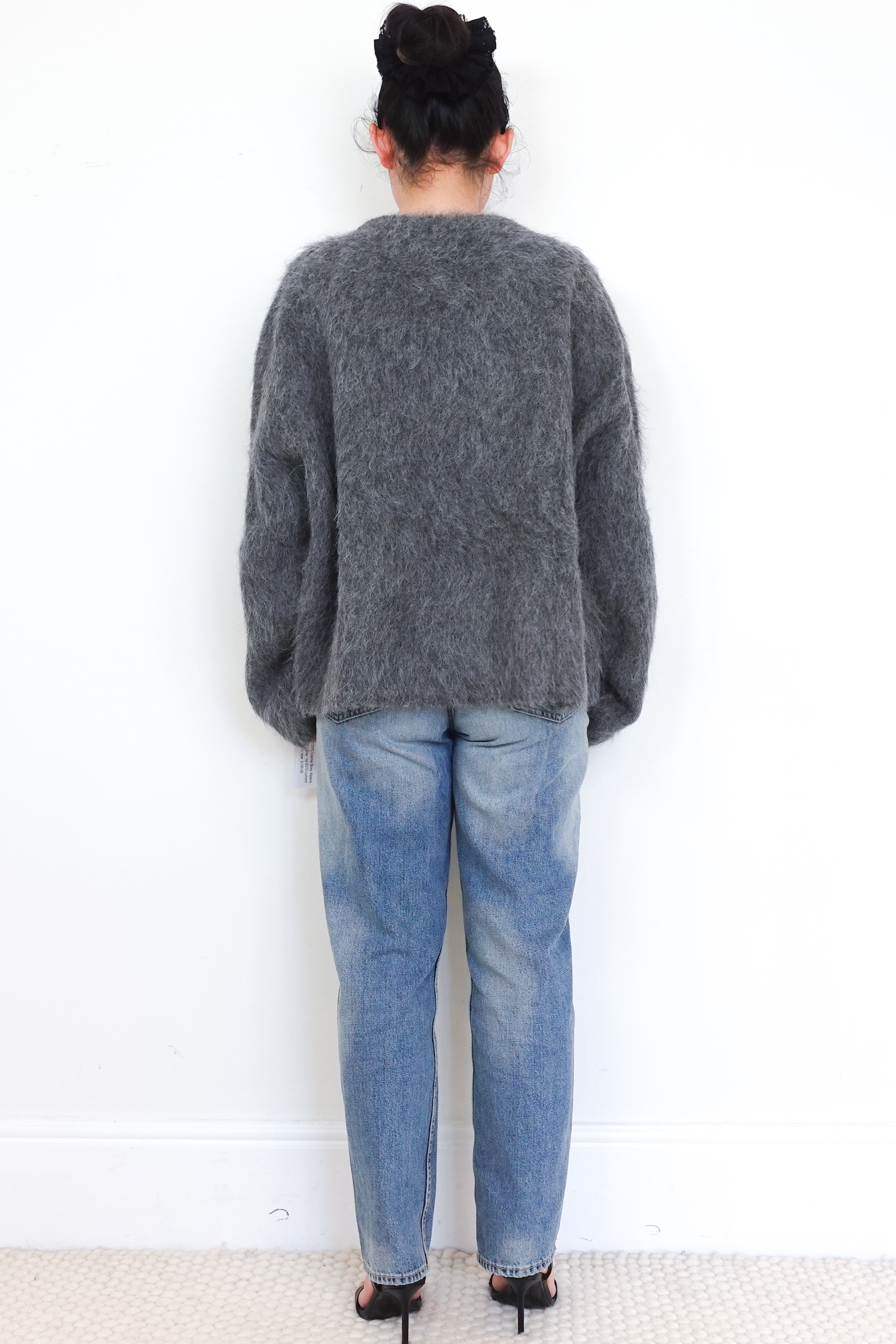 CURRENT SEASON Toteme Grey Boxy Crewneck Alpaca Jumper RRP £510 | Authentic Preloved