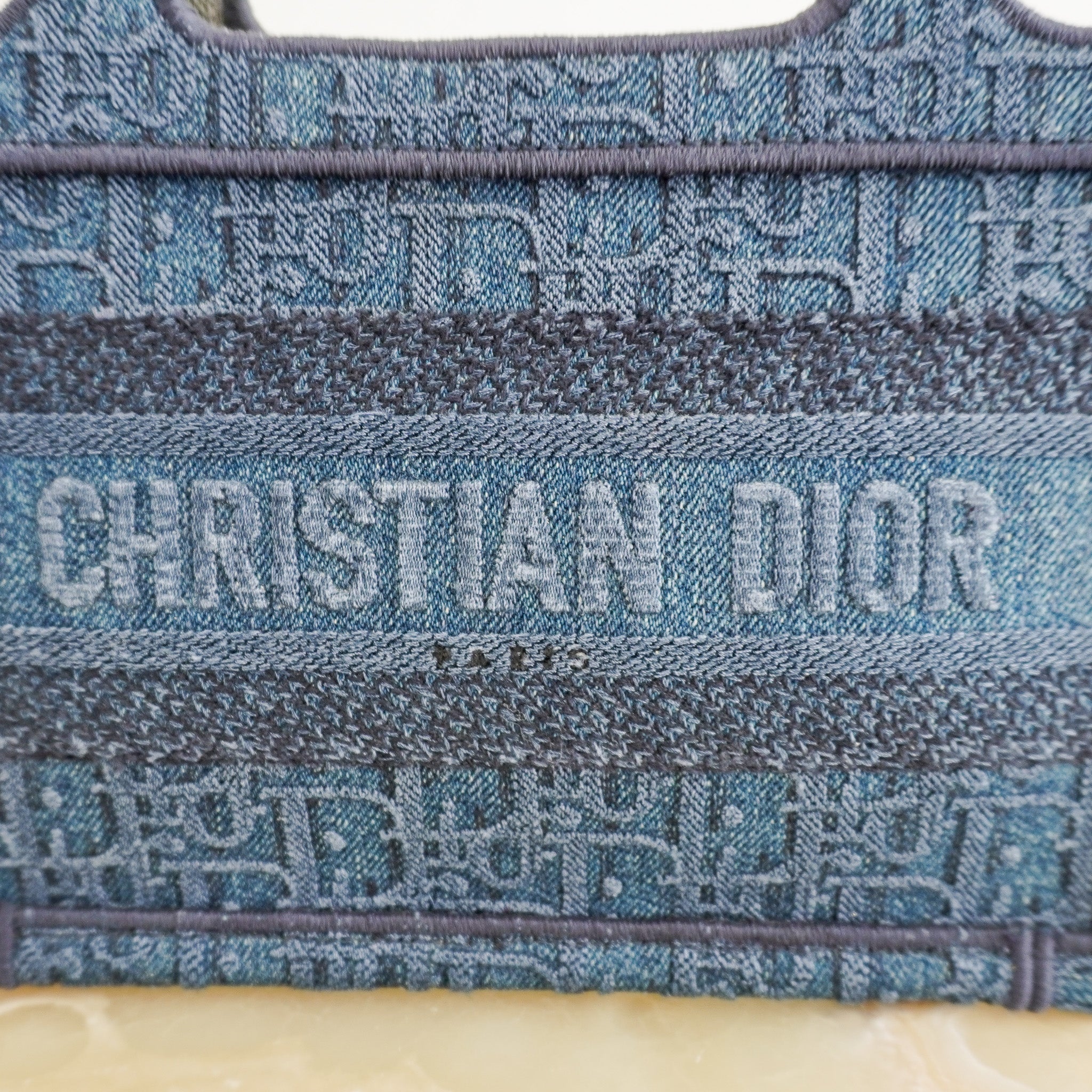 Dior Oblique Embroidered Denim Mini Book Bag (RRP £2000) | Authentic Preloved