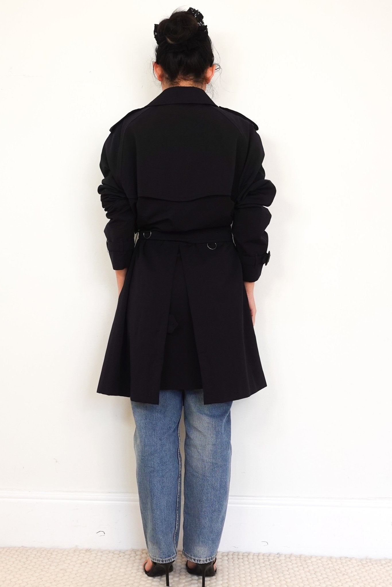 Burberry London black Waterproof Nylon Trench Raincoat RRP £1.8K | Authentic Preloved - Reloved Again