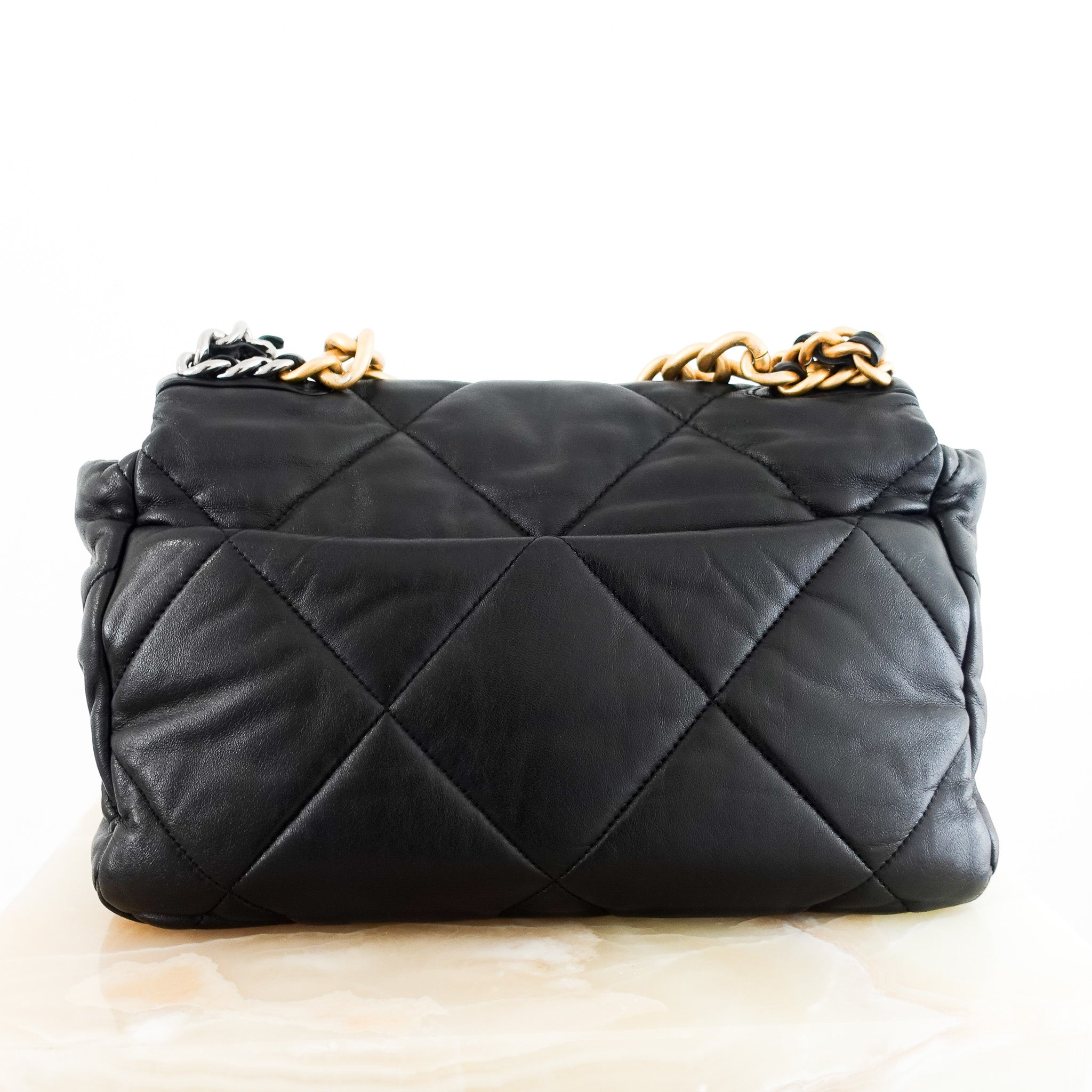 Chanel Black Lambskin Maxi 19 Large Single Flap Bag RRP £6100 | Authentic Preloved