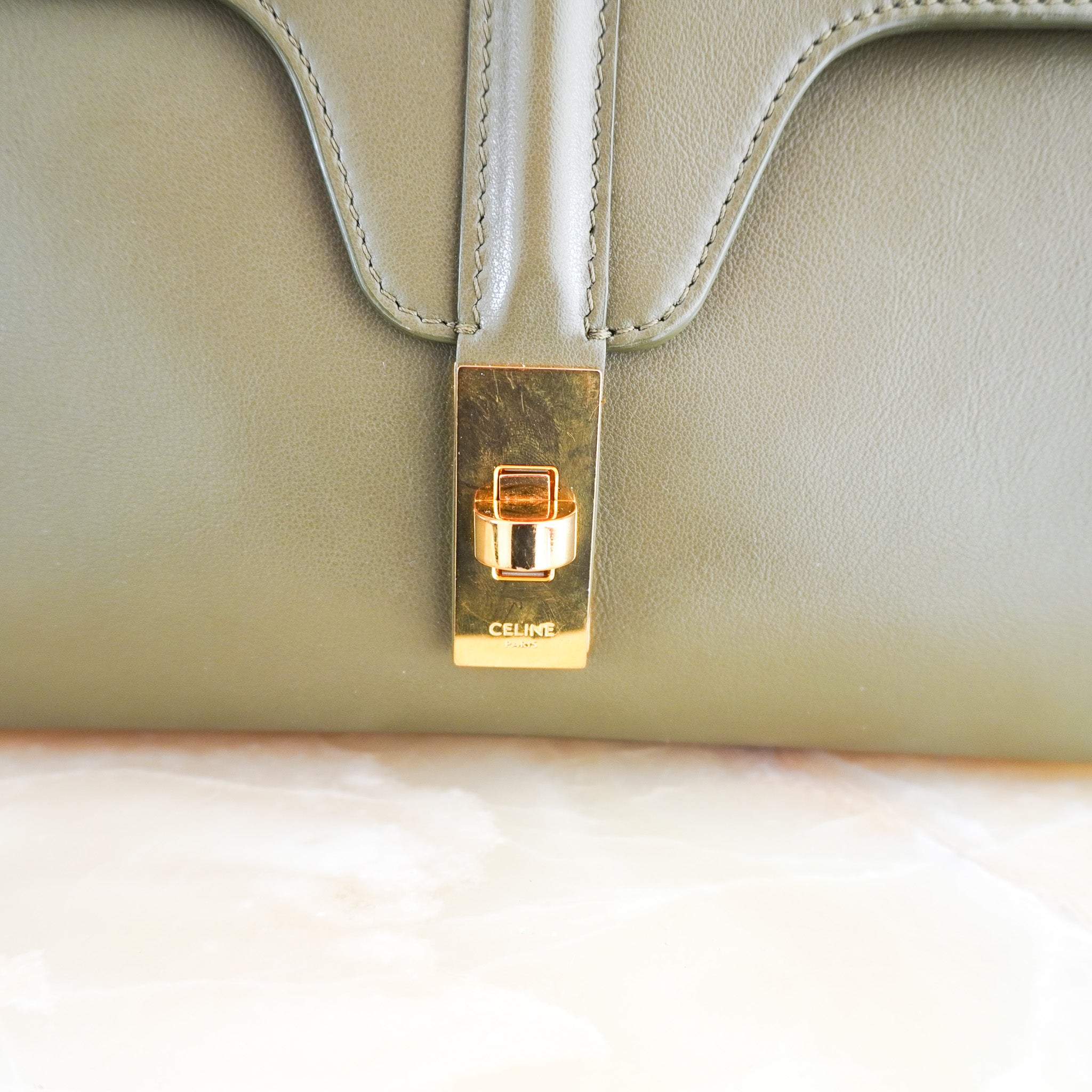 Celine Teen 16 Soft Calfskin Bag in Green RRP £1850 | Authentic Preloved