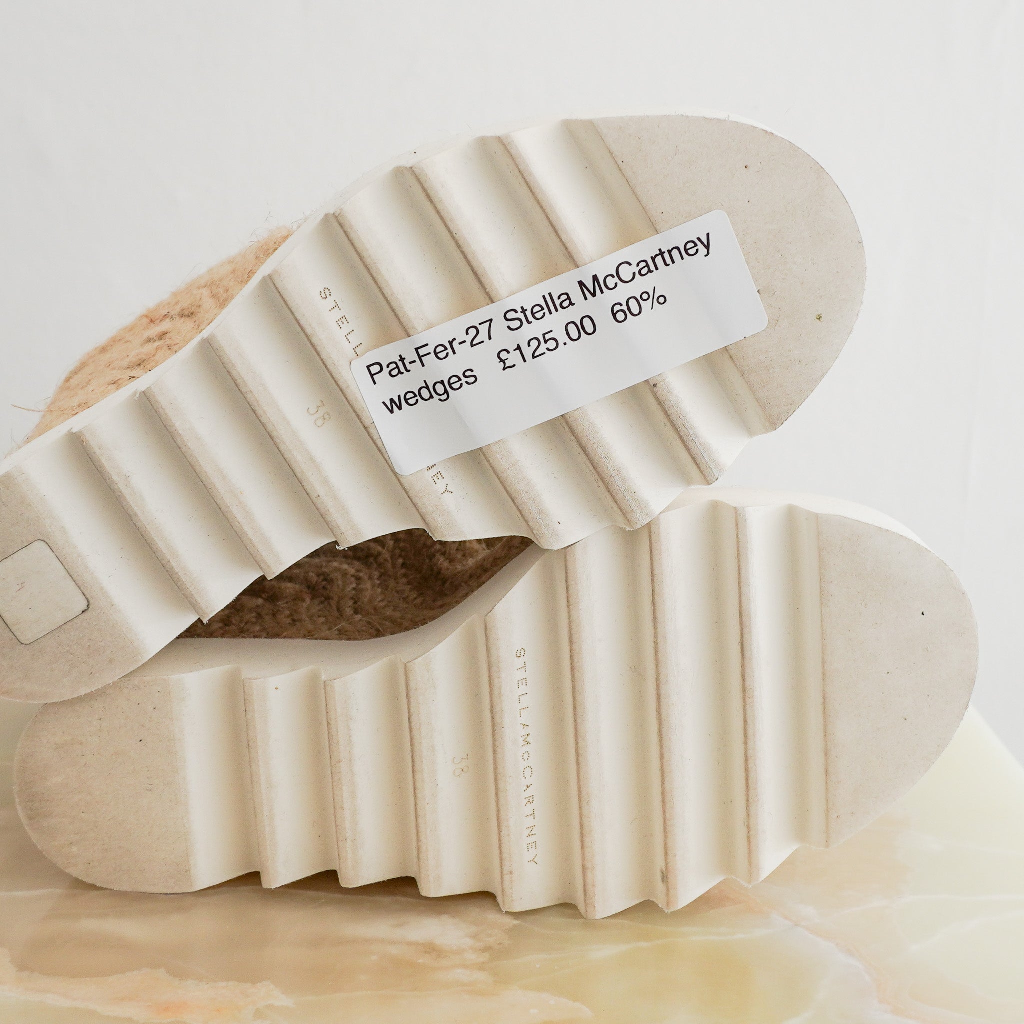 Stella McCartney Gaia Platform Wedge Espadrille Sandals RRP £500 | Authentic Preloved - Reloved Again