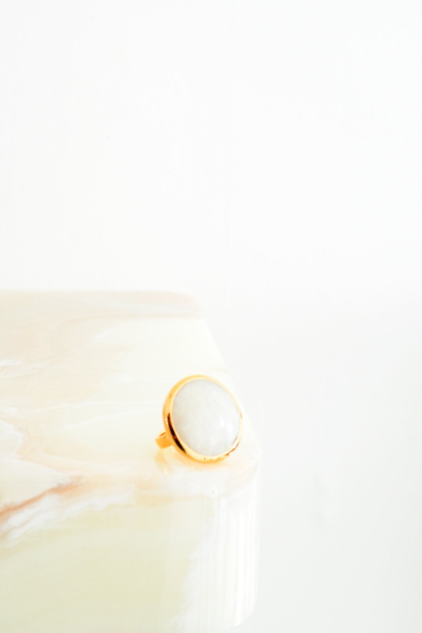 Monica Vinader Moonstone Gemstone Ring in Gold RRP £175 | Authentic Preloved FINAL SALE - Reloved Again