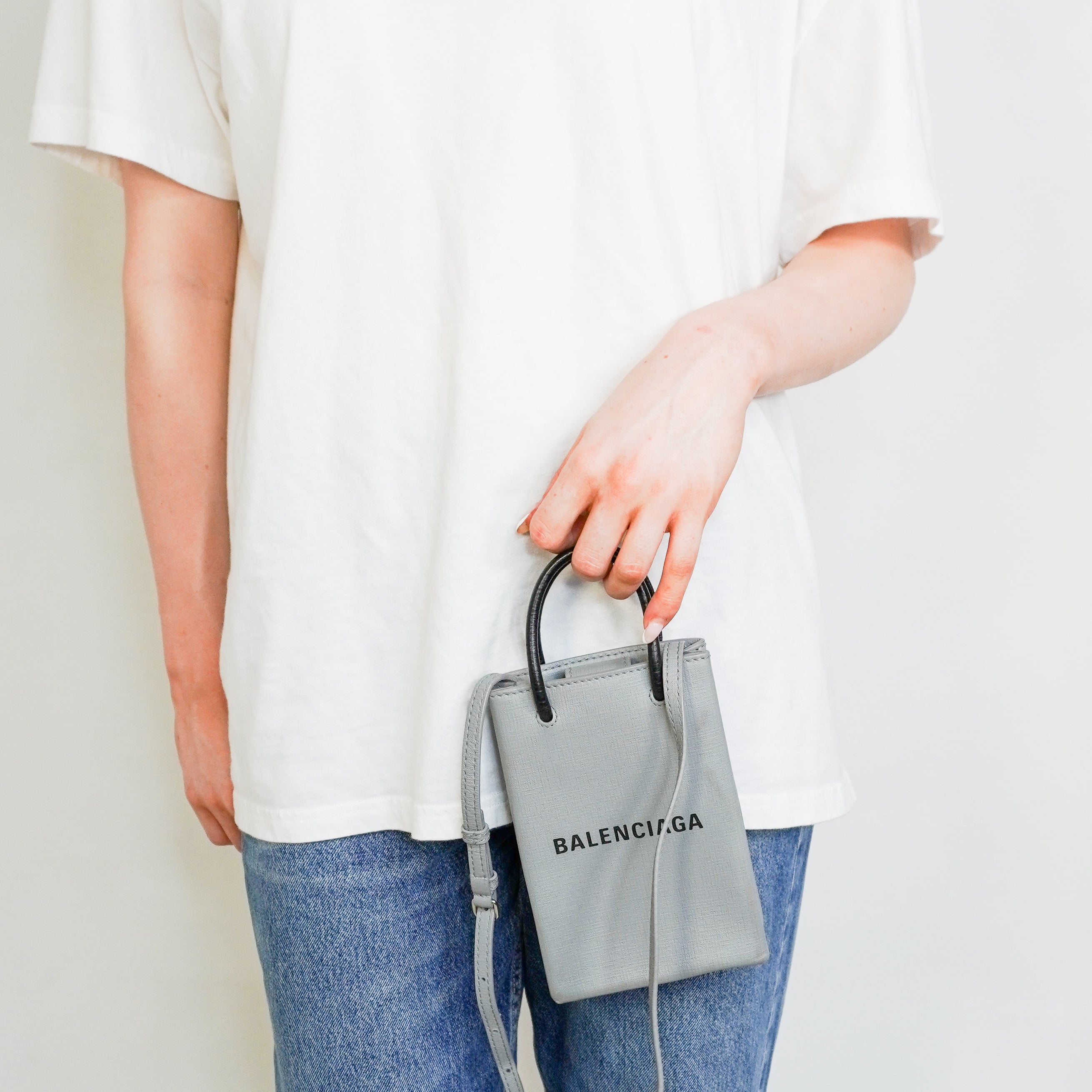 Balenciaga Shopping Phone Holder Bag (RRP £770) | Authentic Preloved