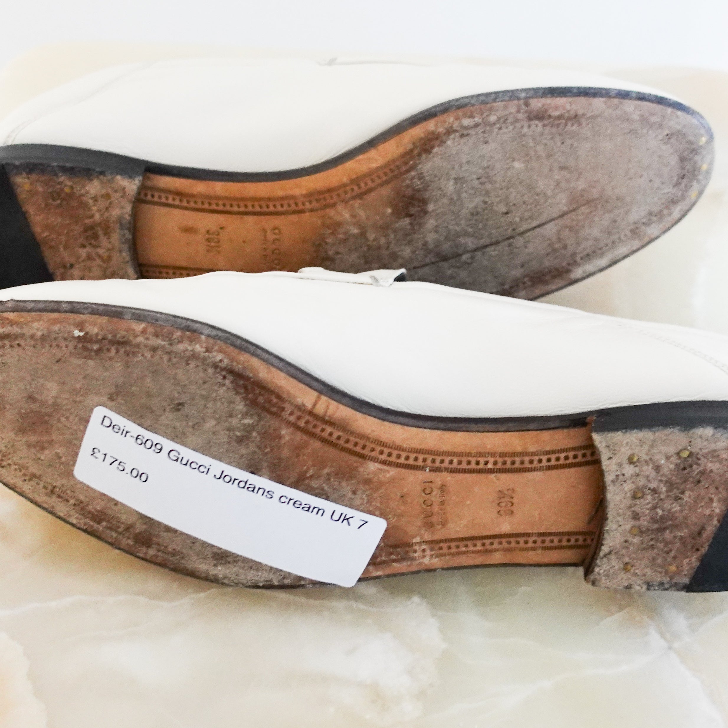 Gucci Jordan Loafers Cream RRP £810 | Authentic Preloved