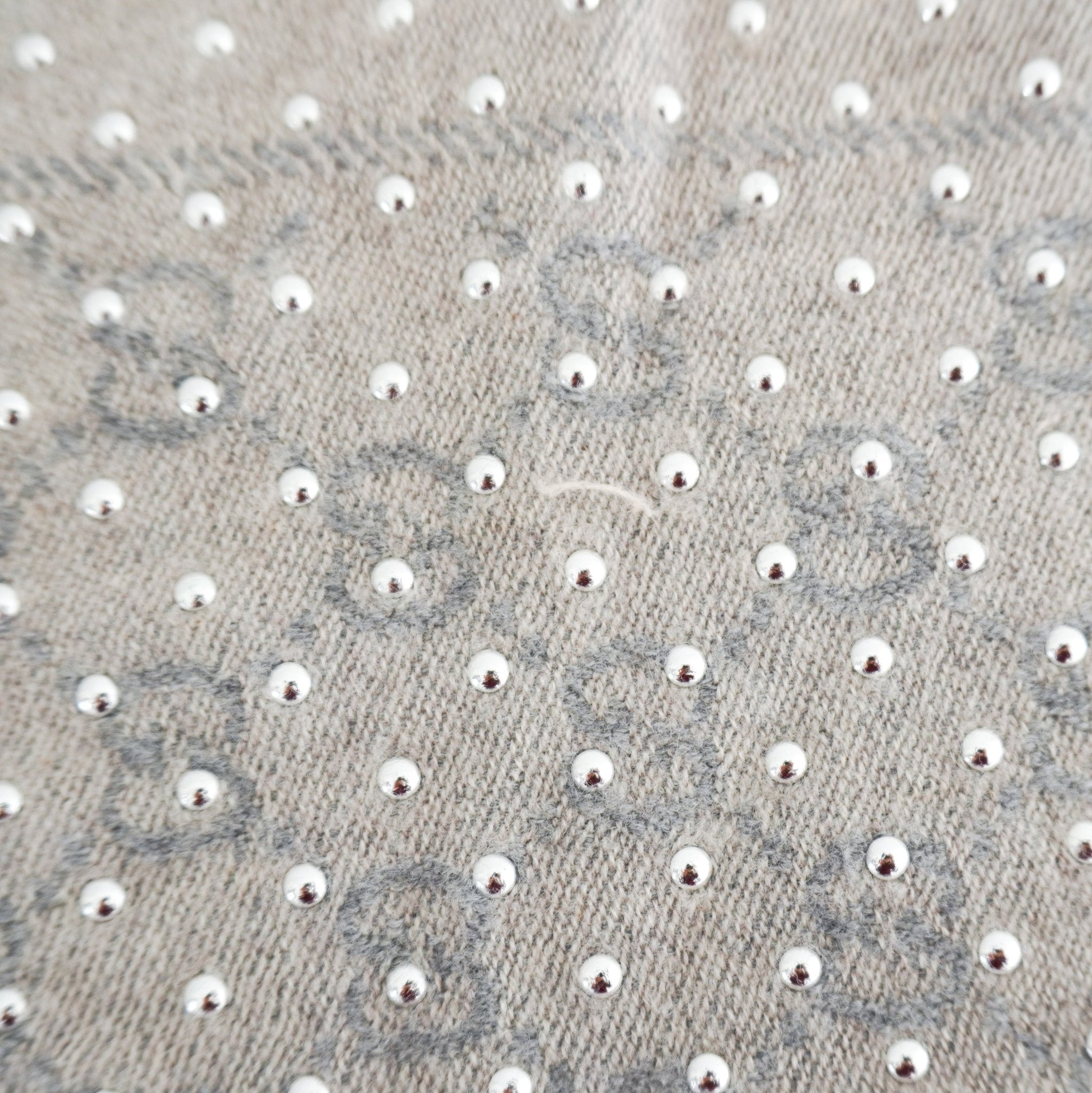 Gucci GG Studded Monogram Shawl in Grey RRP £380 | Authentic Preloved FINAL SALE - Reloved Again