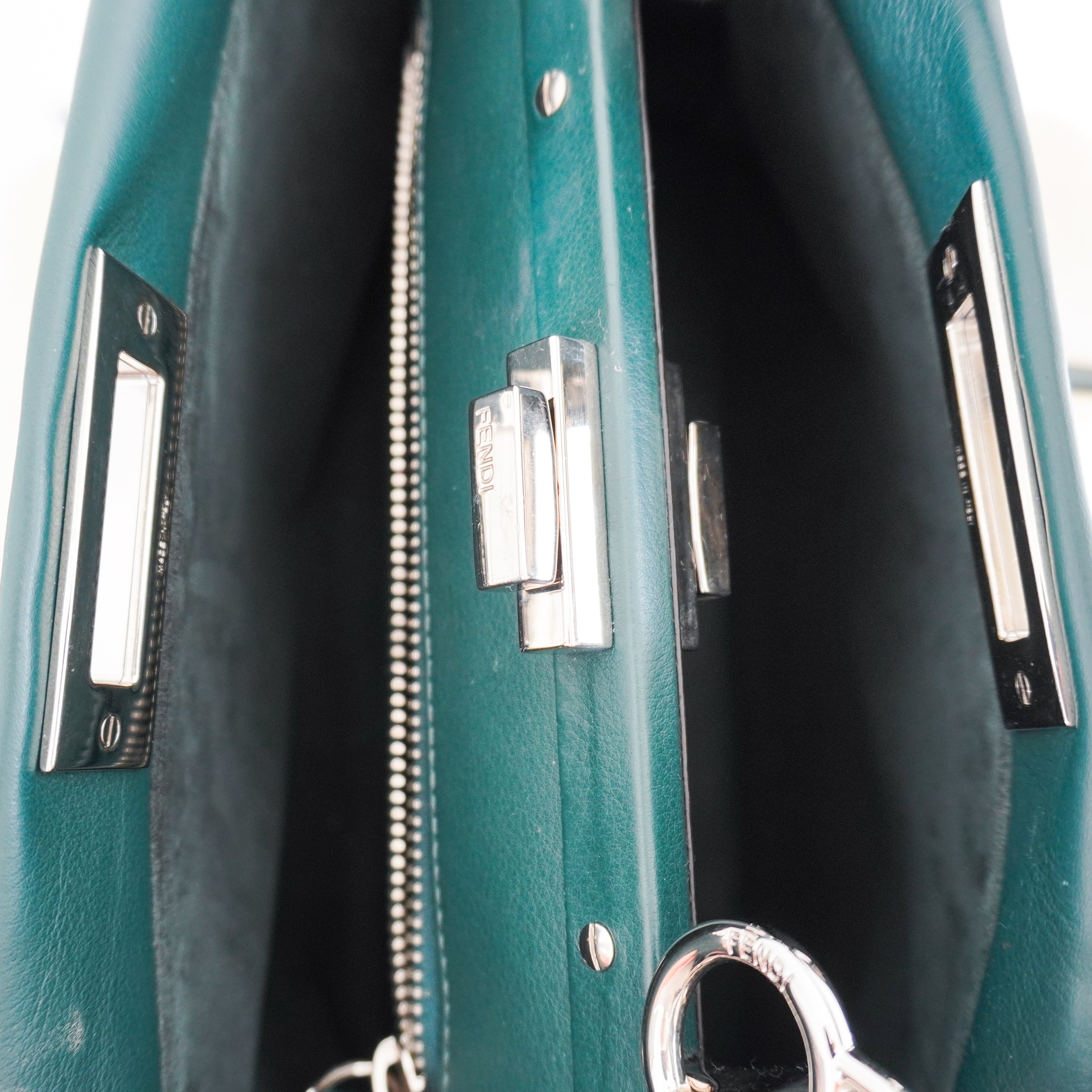 Fendi Medium Peekaboo Wave Bag in Teal RRP £3000 | Authentic Preloved