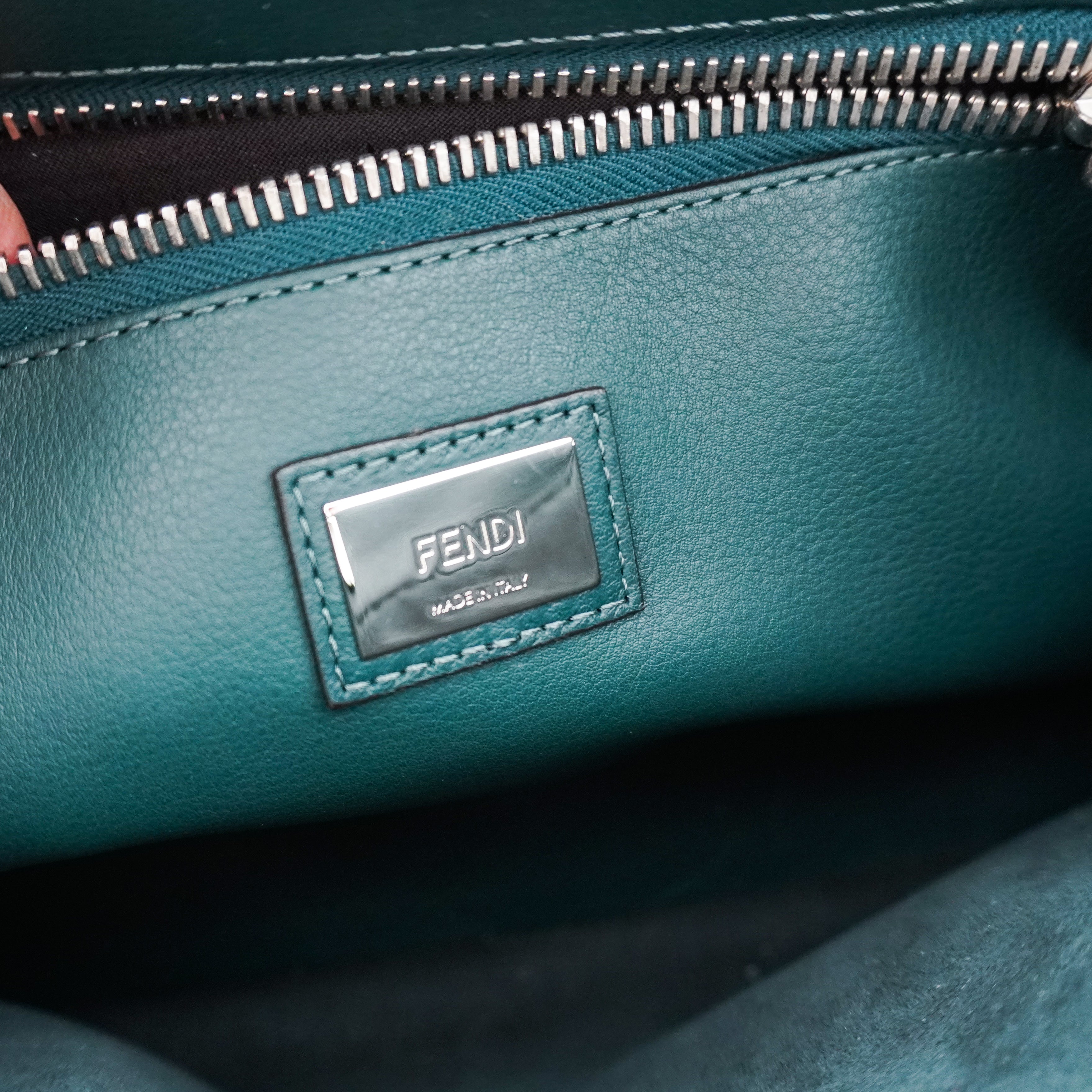 Fendi Medium Peekaboo Wave Bag in Teal RRP £3000 | Authentic Preloved