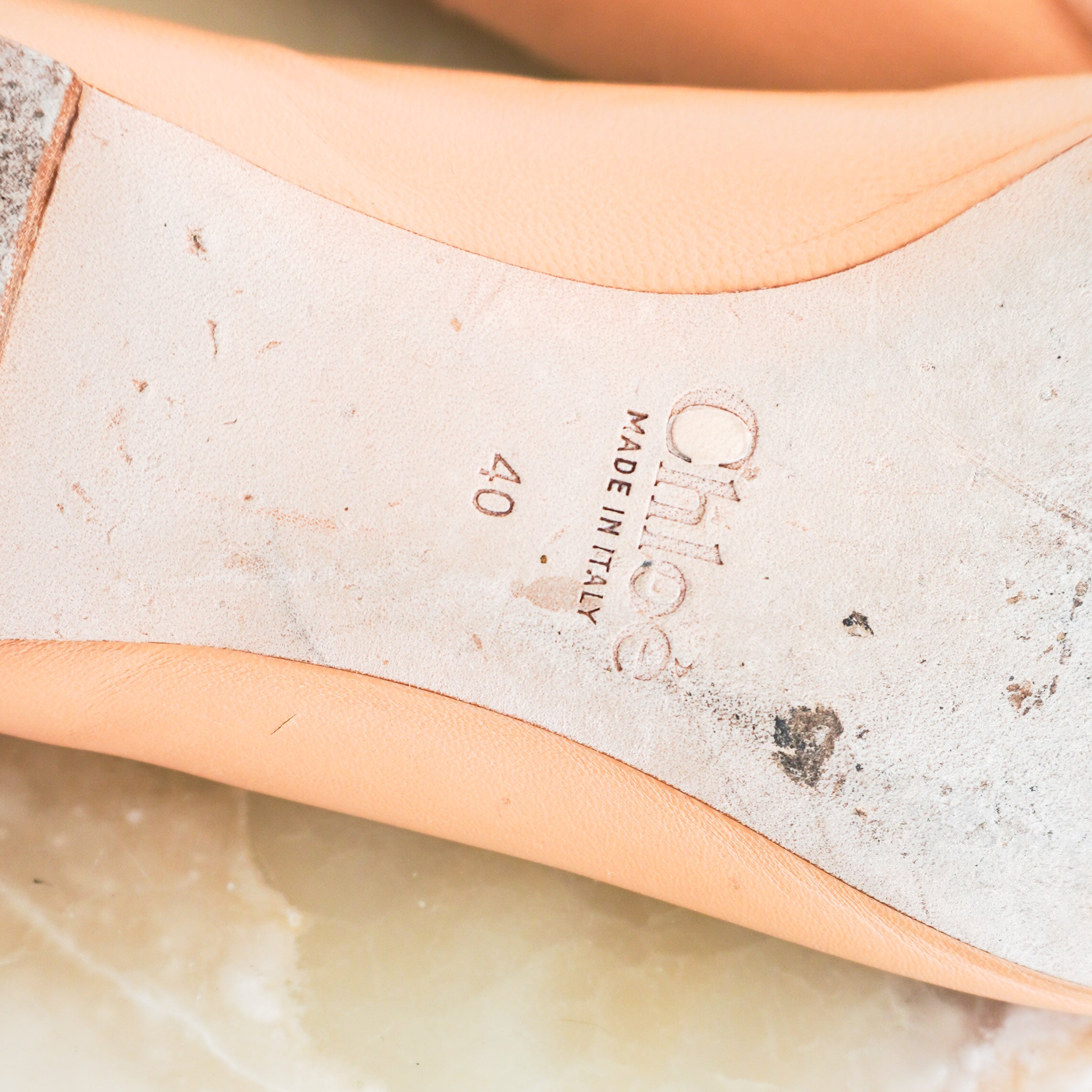 Chloe Lauren Scallop Flats in Nude RRP £350 | Authentic Preloved