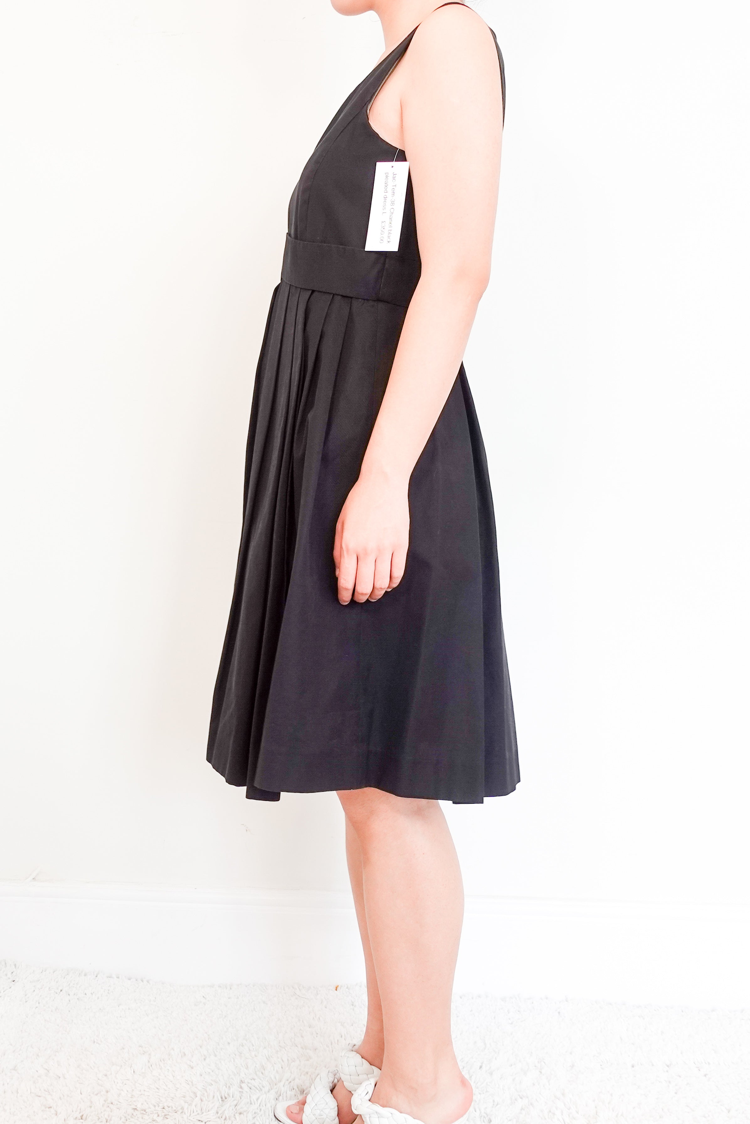 Chanel black pleated dress RRP £6.8k