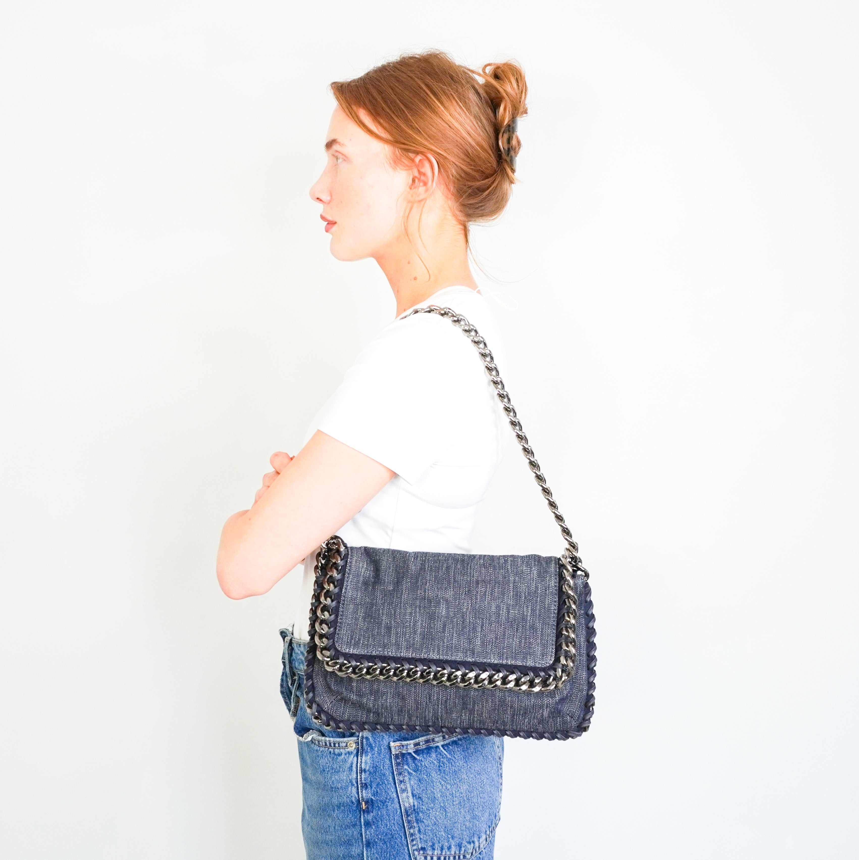 Stella McCartney Blue Denim Falabella Shoulder Bag RRP £540 | Authentic Preloved