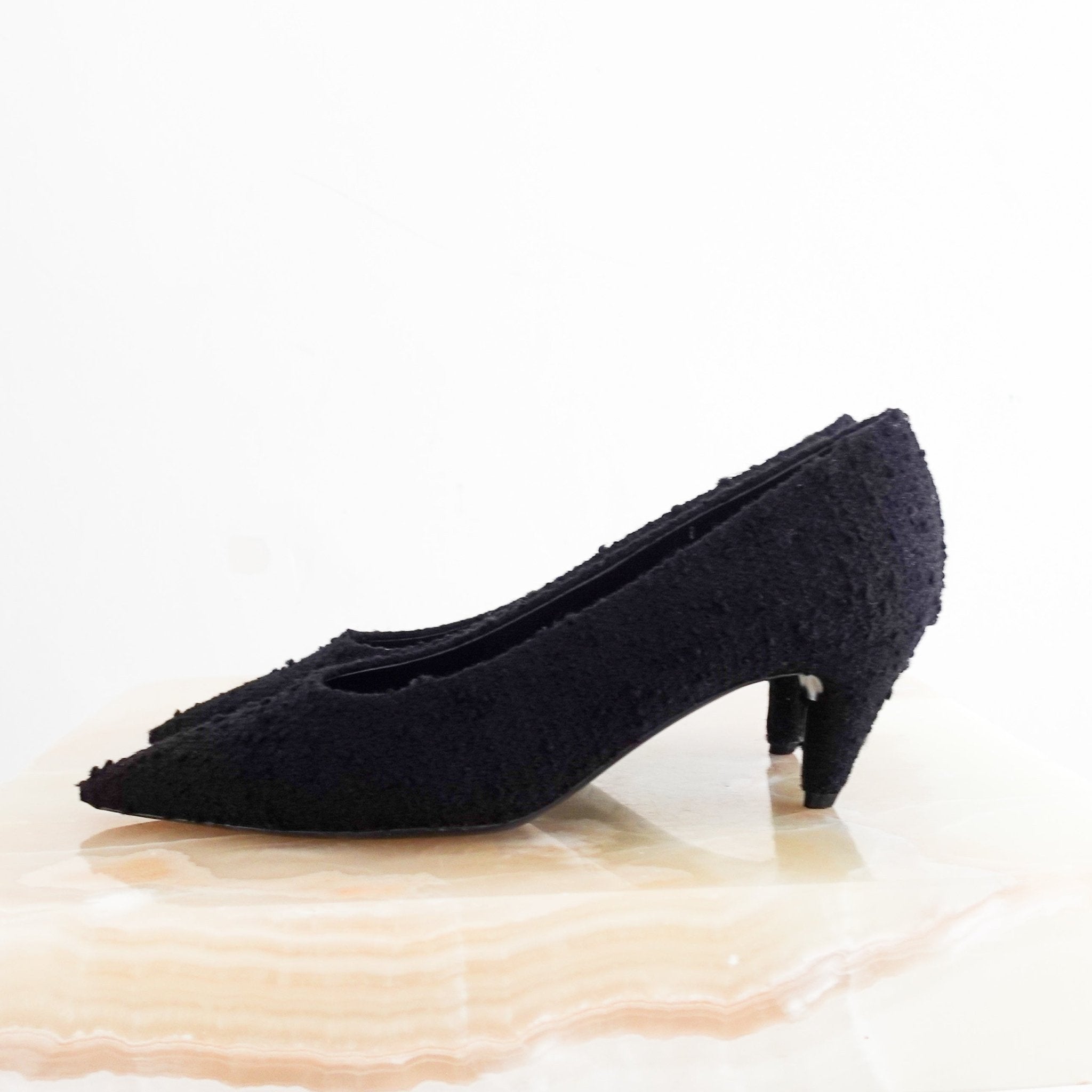 Saint Laurent Boucle black kitten heels RRP £800 | Authentic and Preloved - Reloved Again