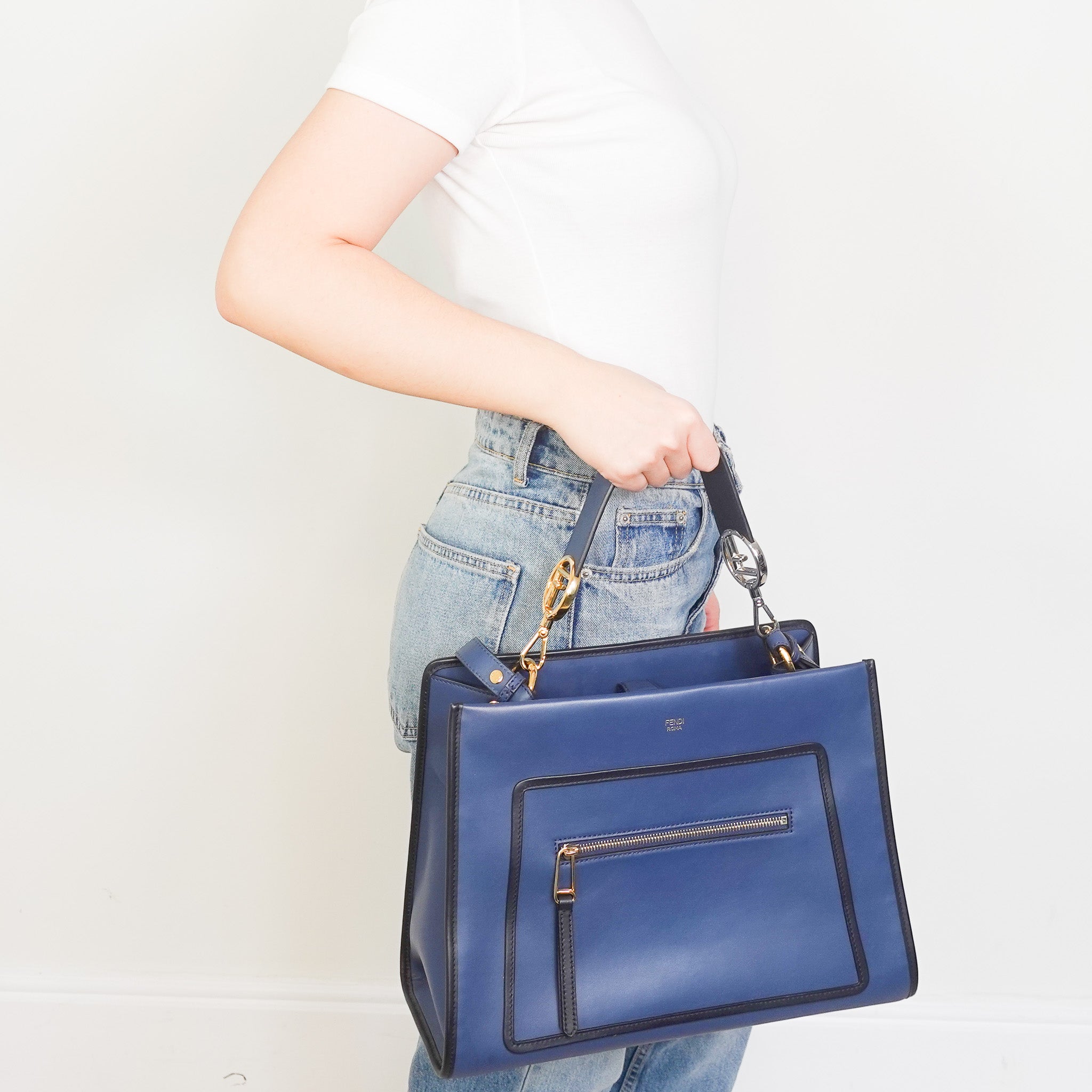 Fendi Runway Medium Bag in Blue | Authentic Preloved - Reloved Again