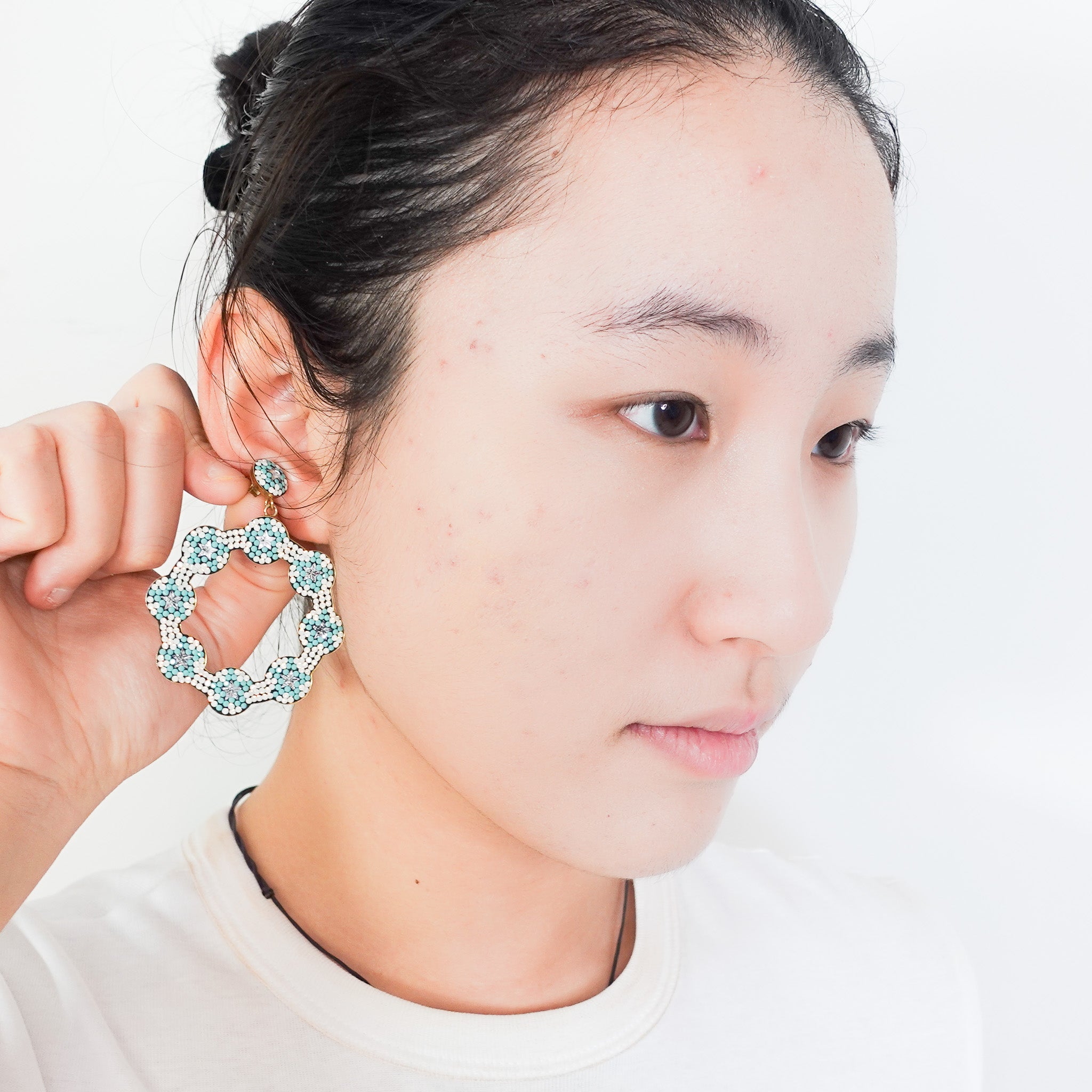 Soru Beaded Hoop Earrings | Authentic Preloved - Reloved Again