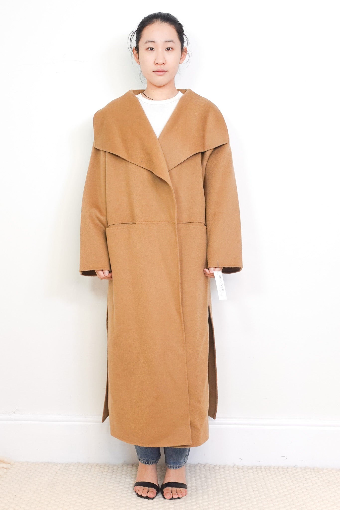 NEW CURRENT SEASON Toteme Camel Signature Cashmere Wool Coat RRP £1100 | Authentic Preloved - Reloved Again