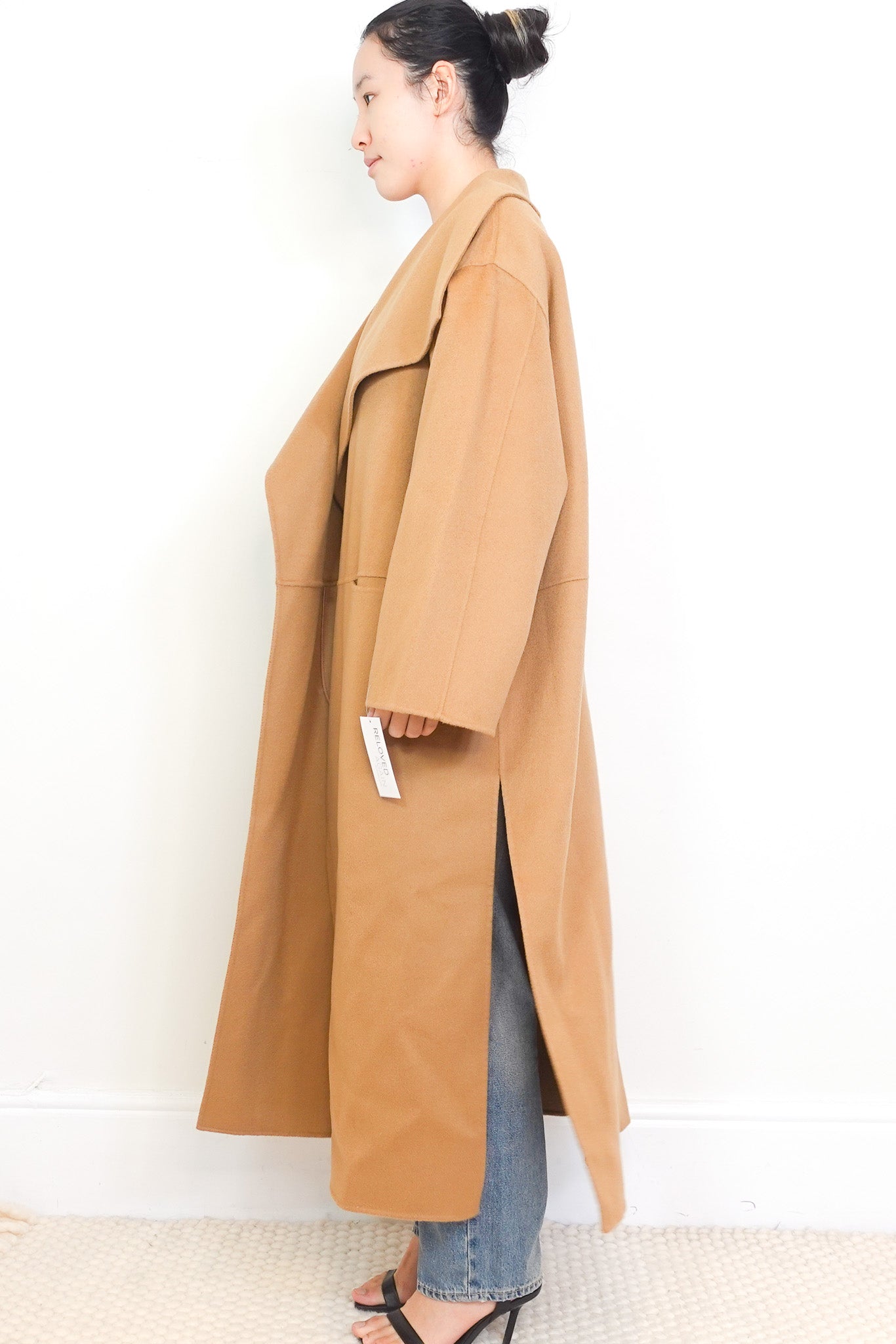 NEW CURRENT SEASON Toteme Camel Signature Cashmere Wool Coat RRP £1100 | Authentic Preloved - Reloved Again