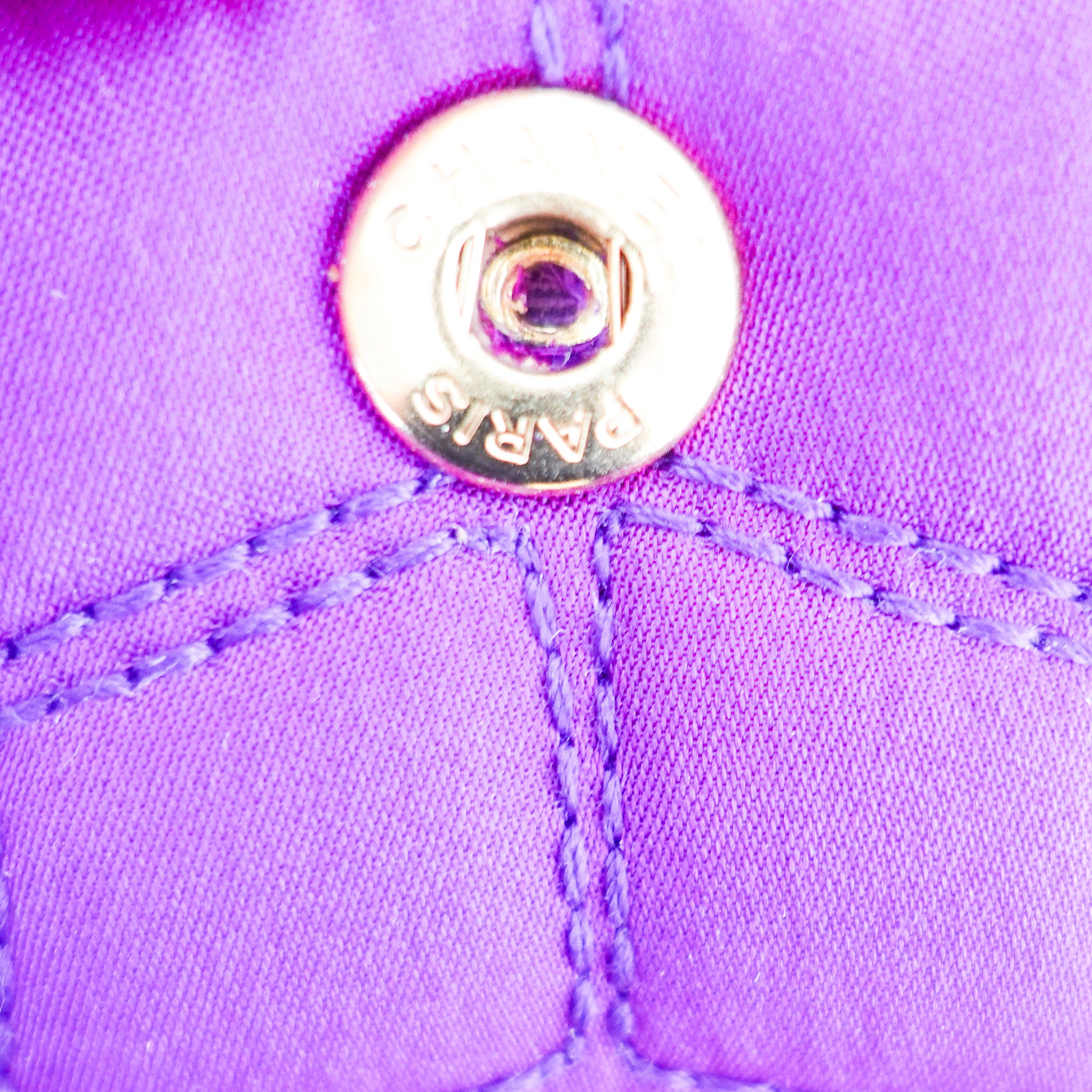 Purple satin reissue 2.55 flap bag RRP £4.5k