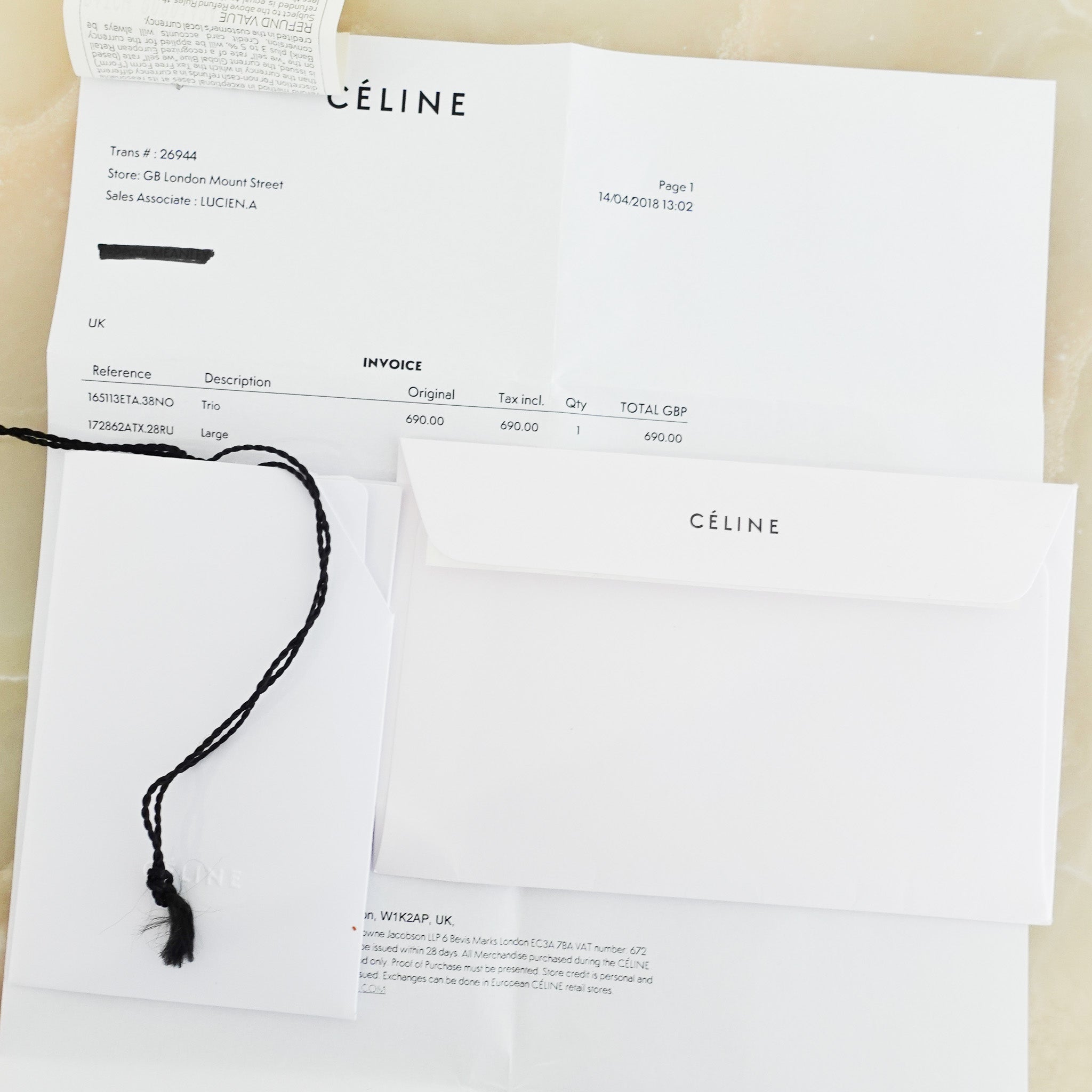 Celine Trio Crossbody Bag in Black RRP £690 | Authentic Preloved