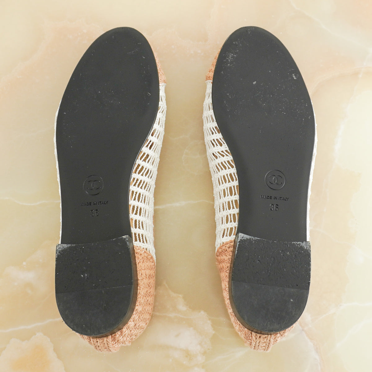 Chanel Raffia Ballets Flats UK 3 (RRP £1000) | Authentic Preloved