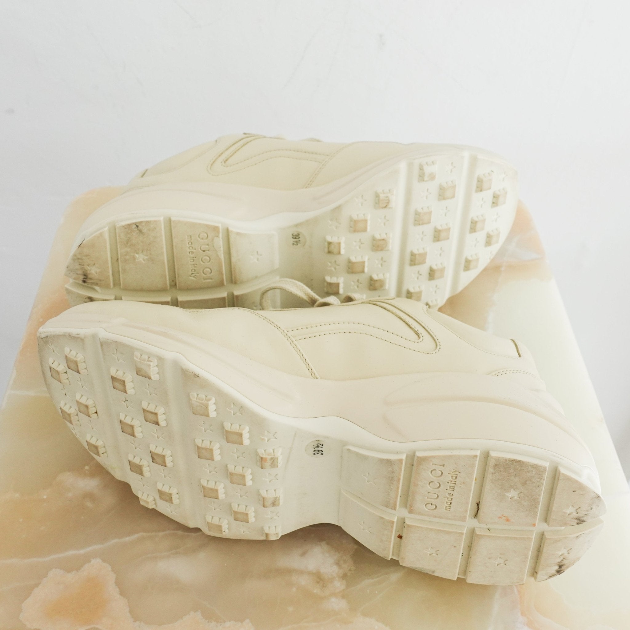 Gucci White Leather Rython Sneakers RRP £850 | Authentic Preloved - Reloved Again