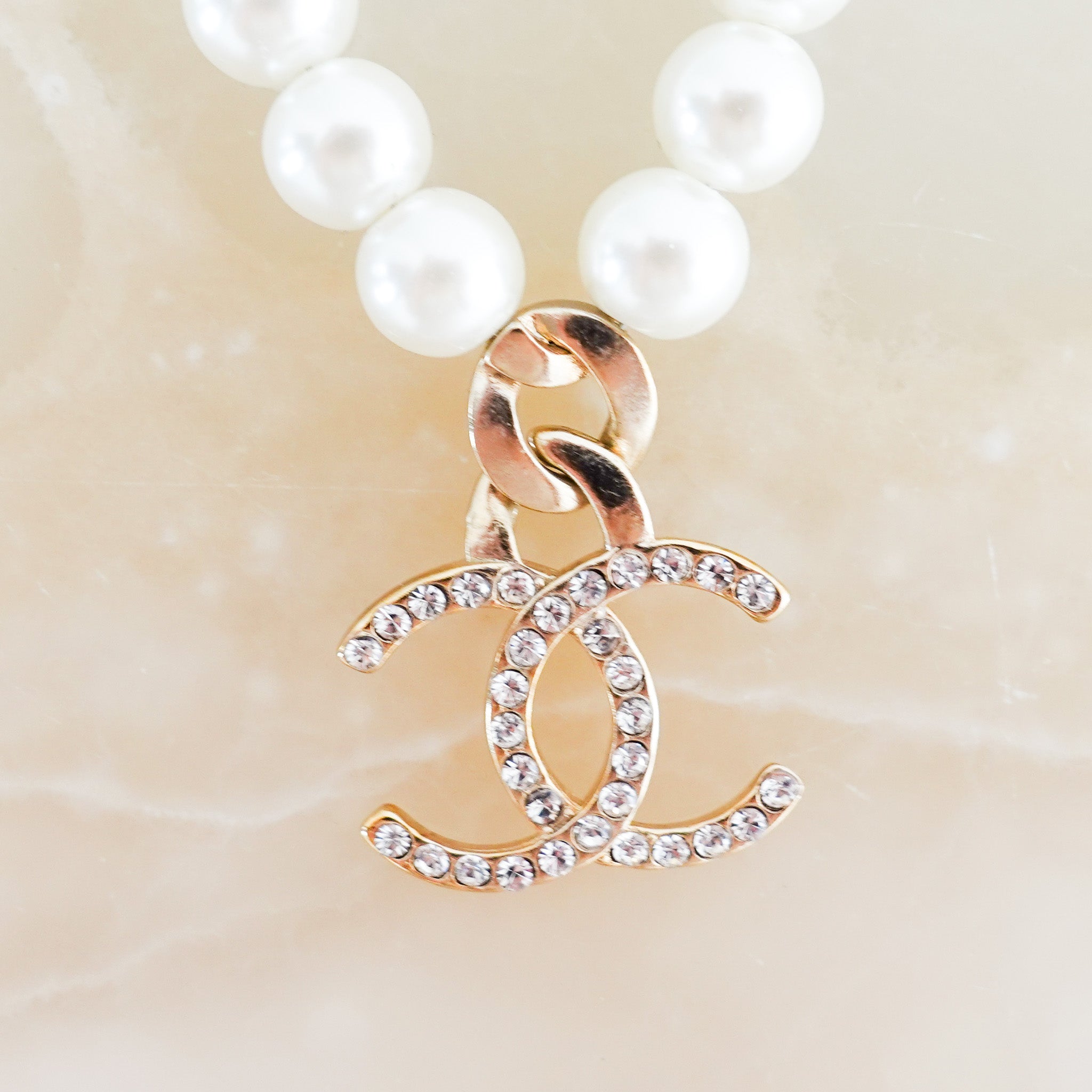 Chanel Pearl CC Necklace RRP £1.5k | authentic preloved