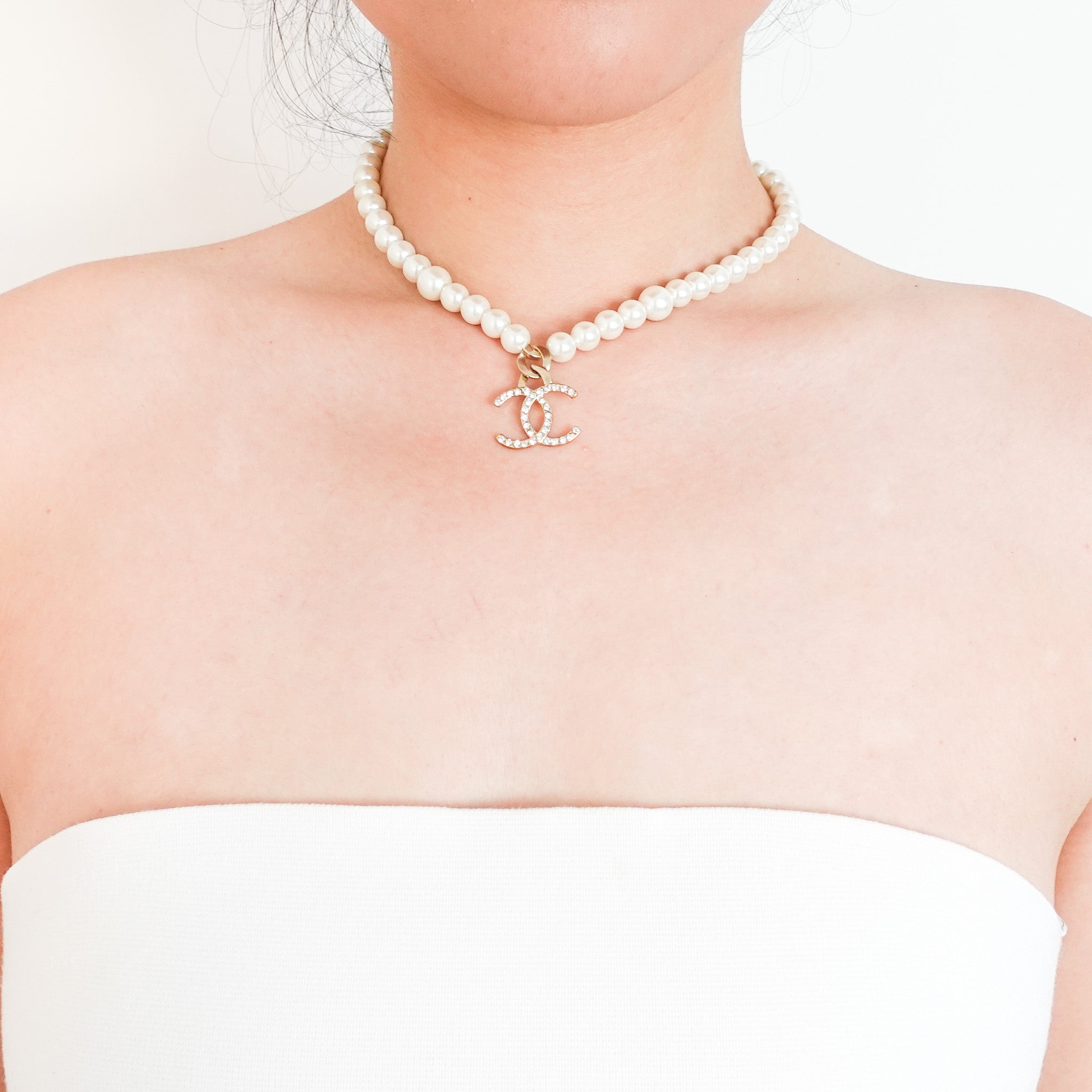 Chanel Pearl CC Necklace RRP £1.5k | authentic preloved