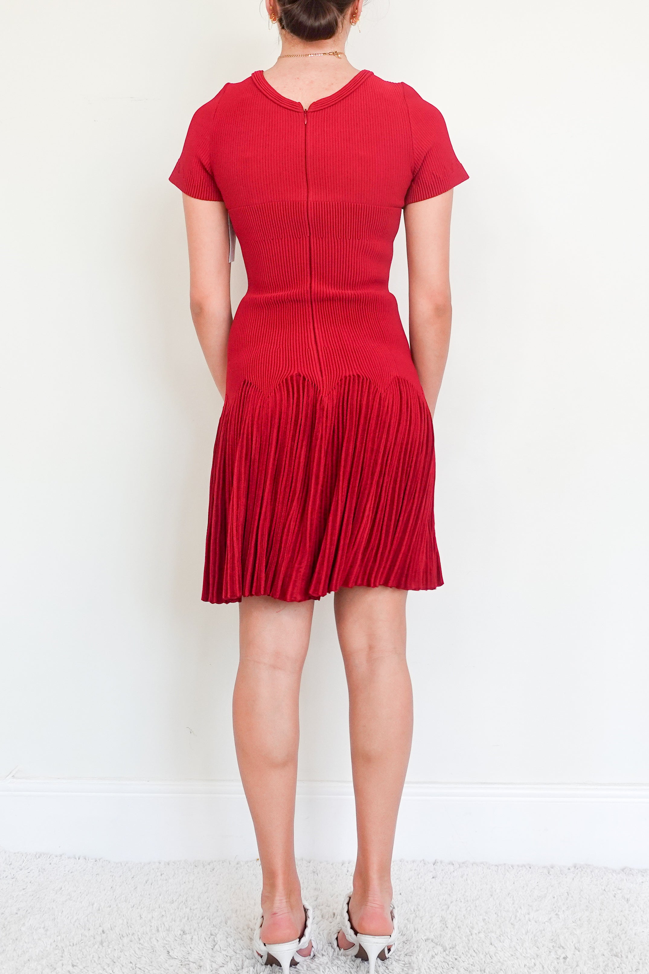 NEW Red midi dress RRP £2800