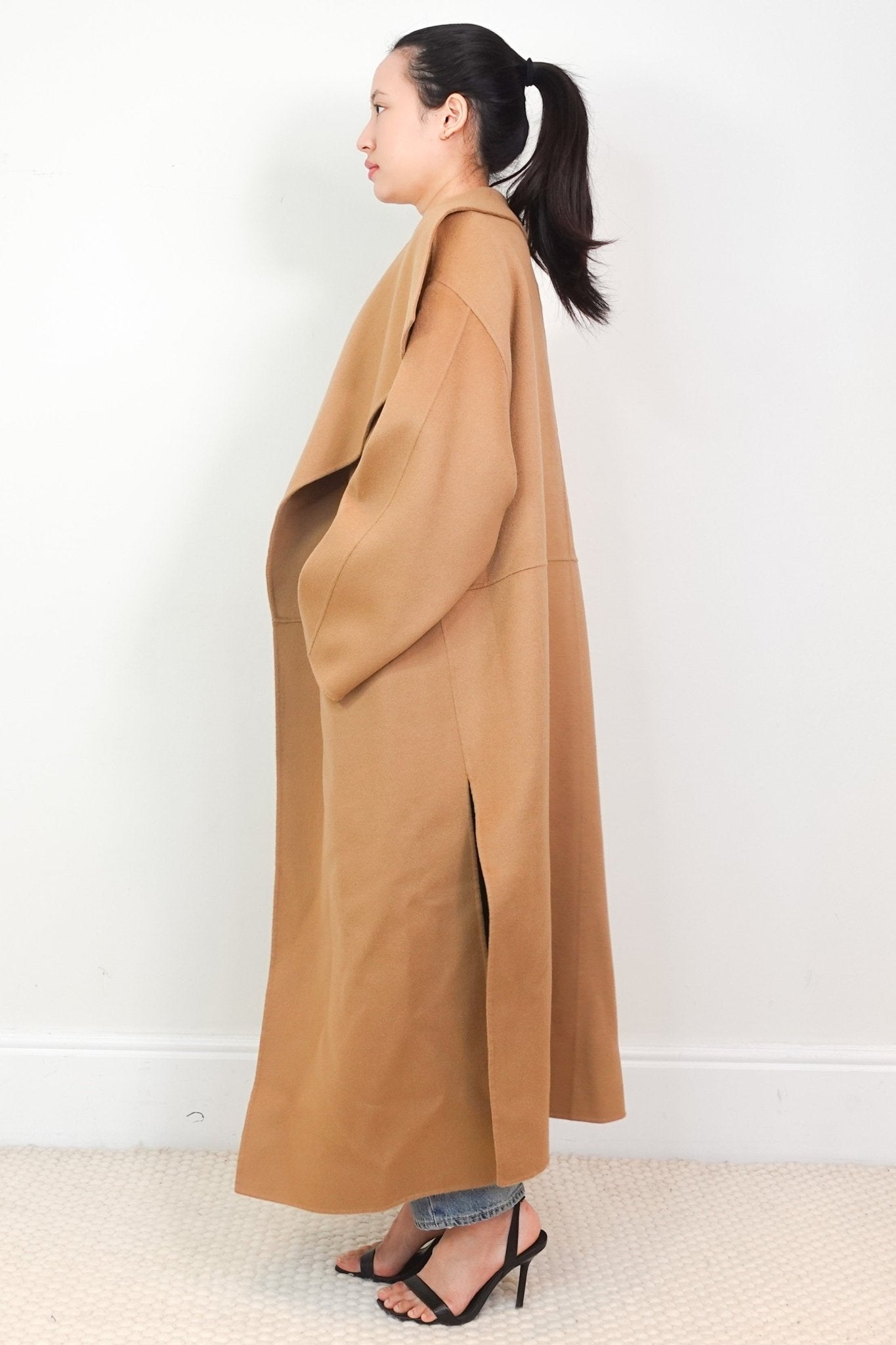 NEW CURRENT SEASON Toteme Camel Signature Cashmere Wool Coat RRP £1100 | Authentic Preloved - Reloved Again