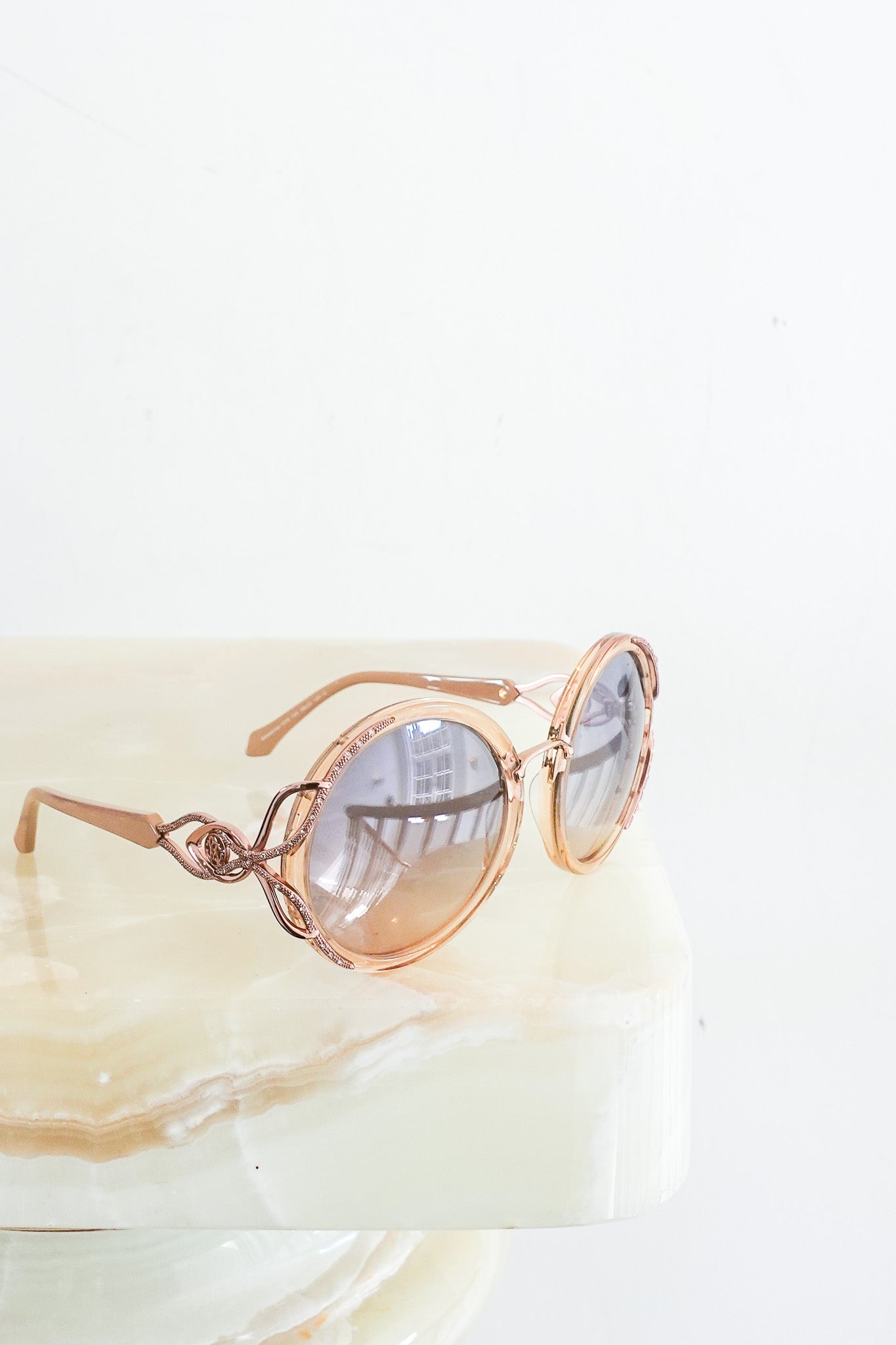 Roberto Cavalli Round rose sunglasses RRP £125 - Reloved Again
