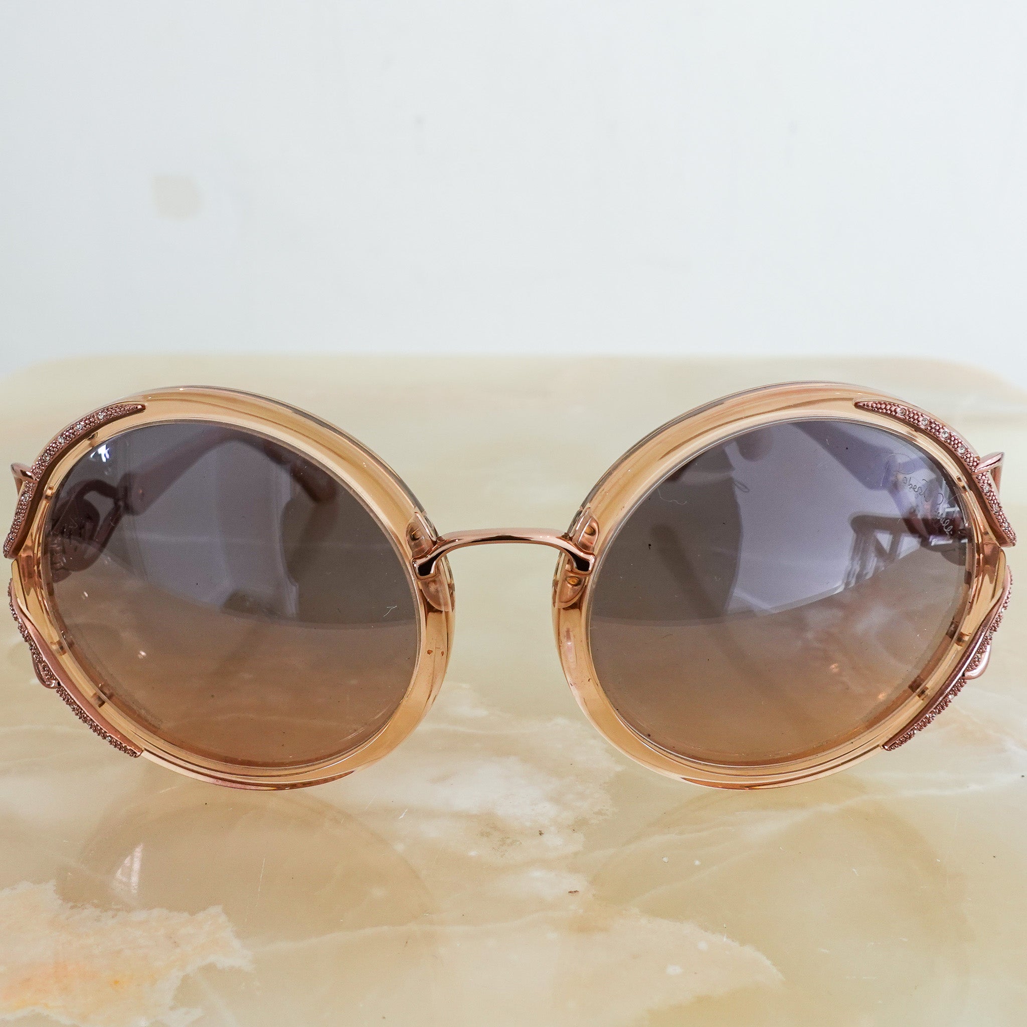 Round rose sunglasses RRP £125