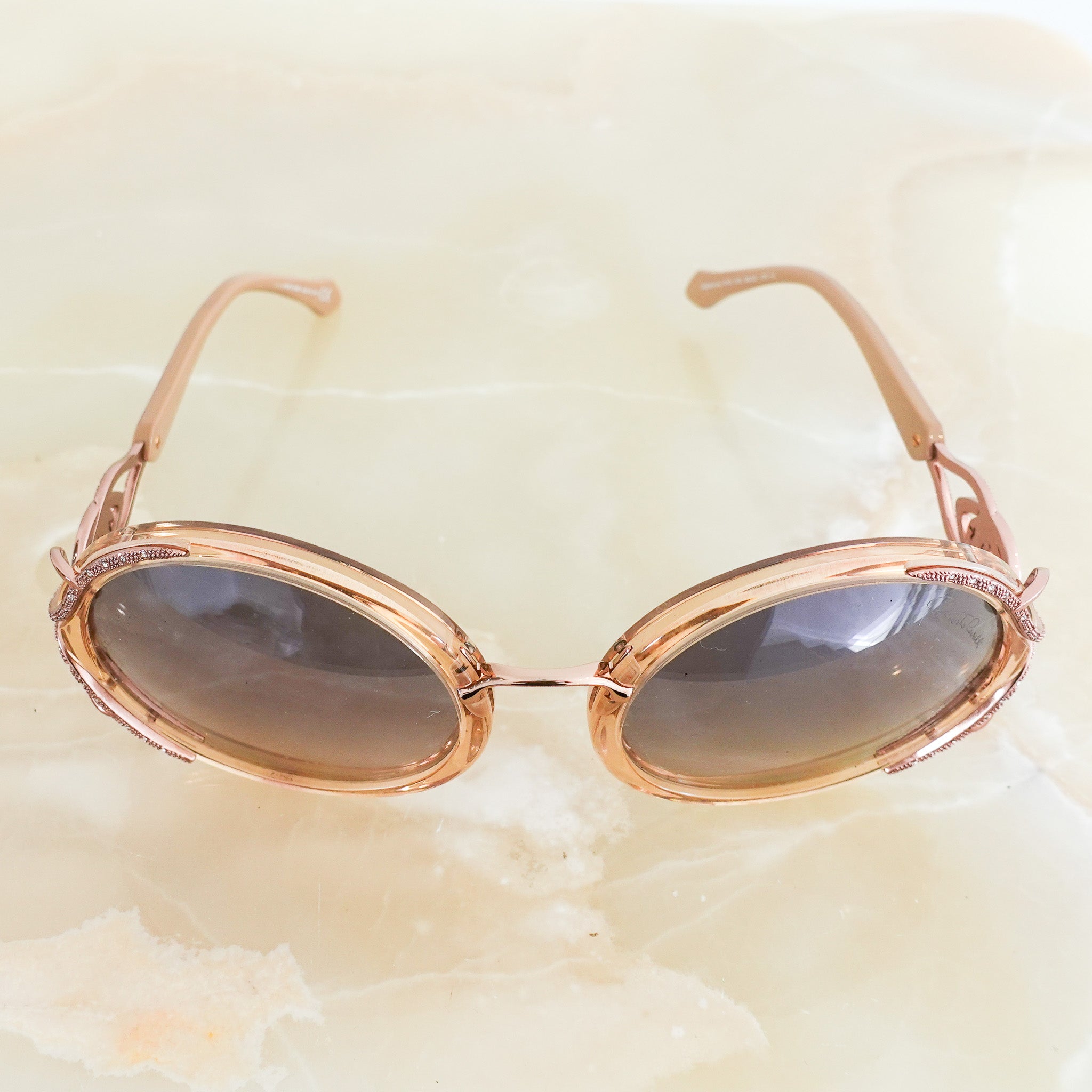 Roberto Cavalli Round rose sunglasses RRP £125 - Reloved Again