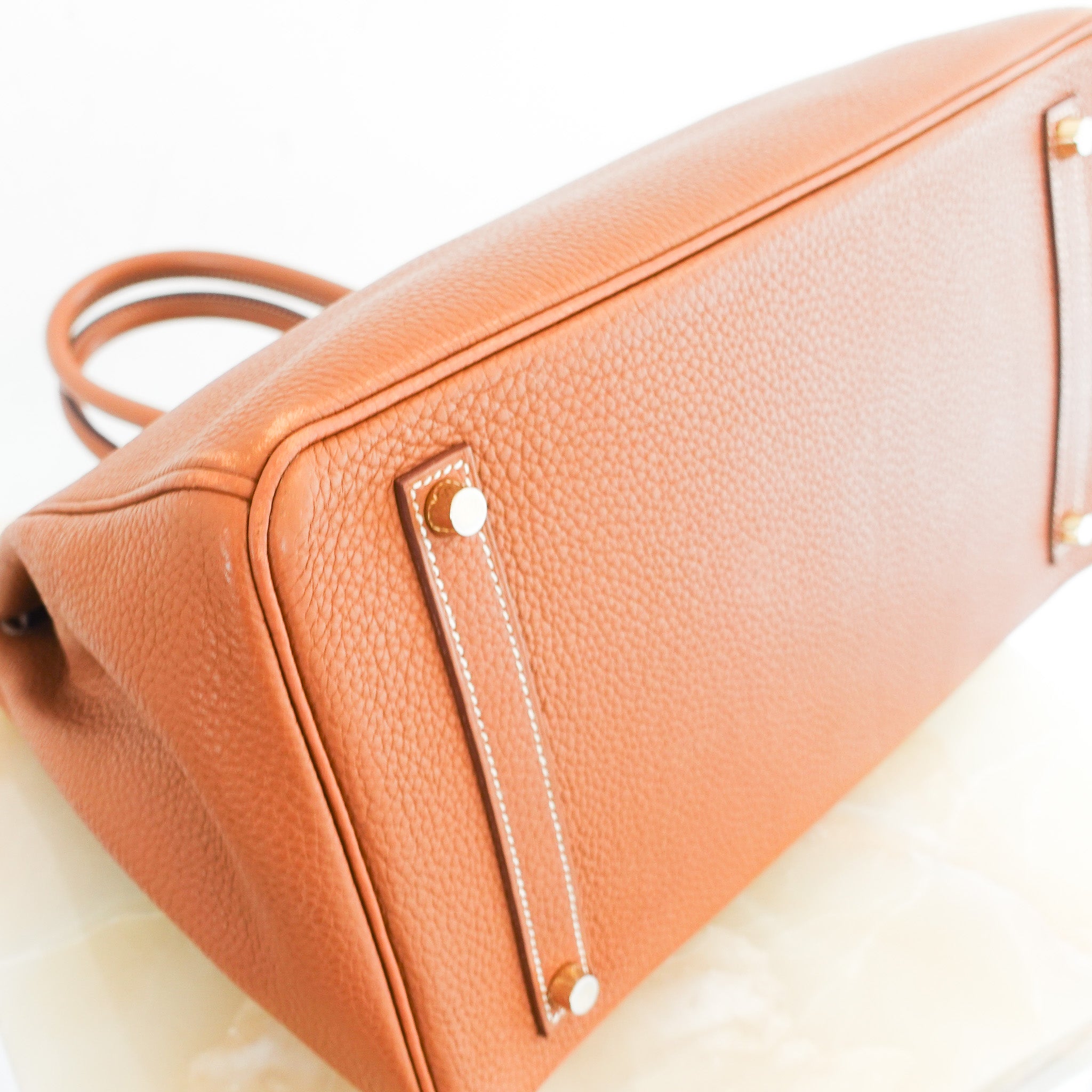 Hermès Birkin 35 Taurillon Clemence Gold | Authentic Preloved - Reloved Again