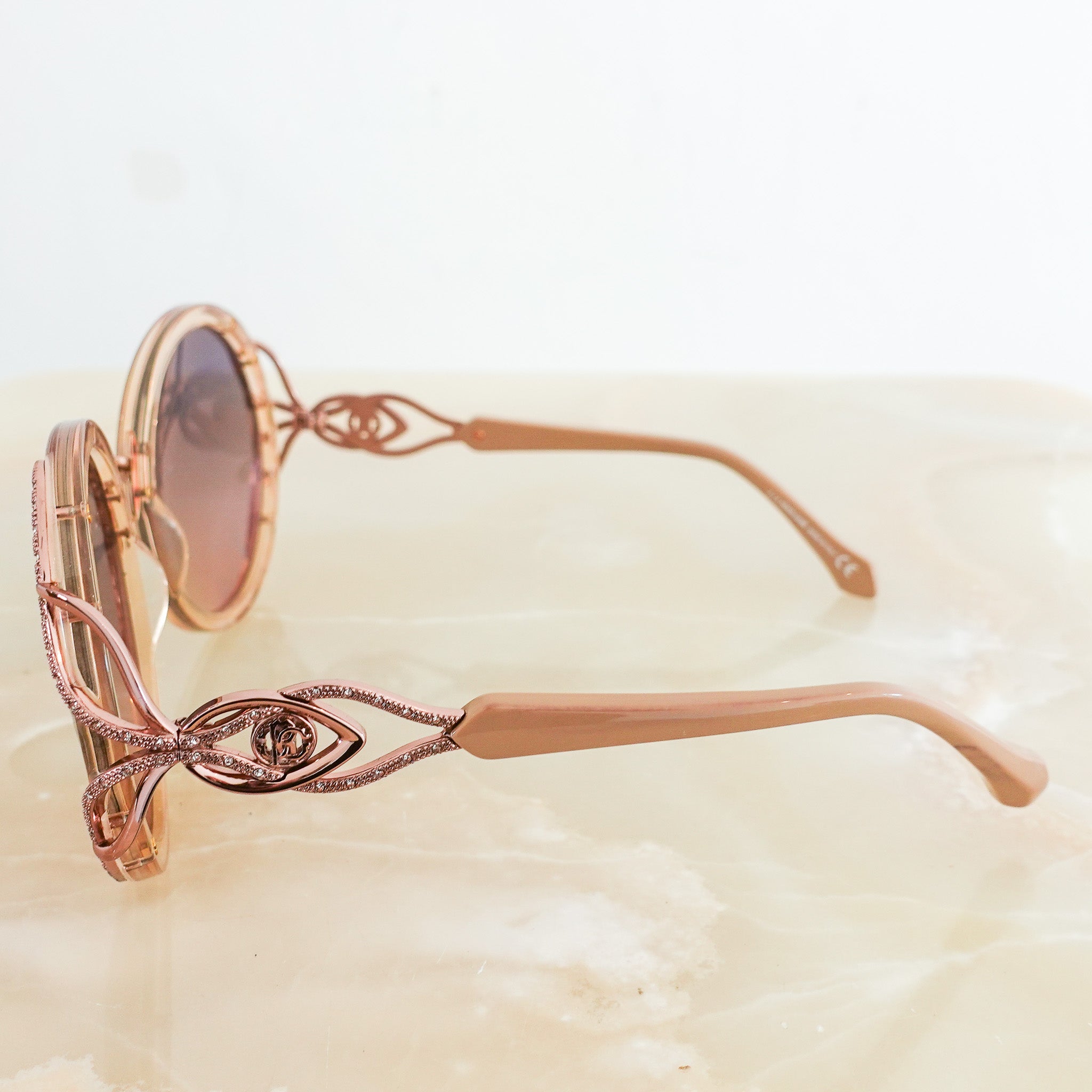 Roberto Cavalli Round rose sunglasses RRP £125 - Reloved Again