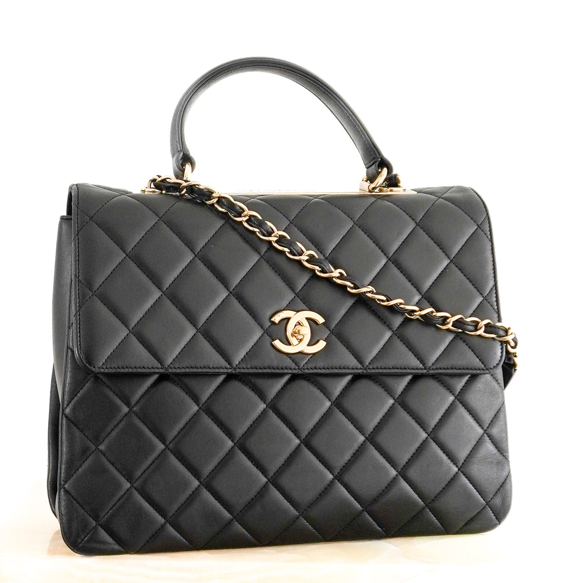 Chanel Trendy CC Flap Bag in Black Quilted Leather 2017 | Authentic Preloved - Reloved Again