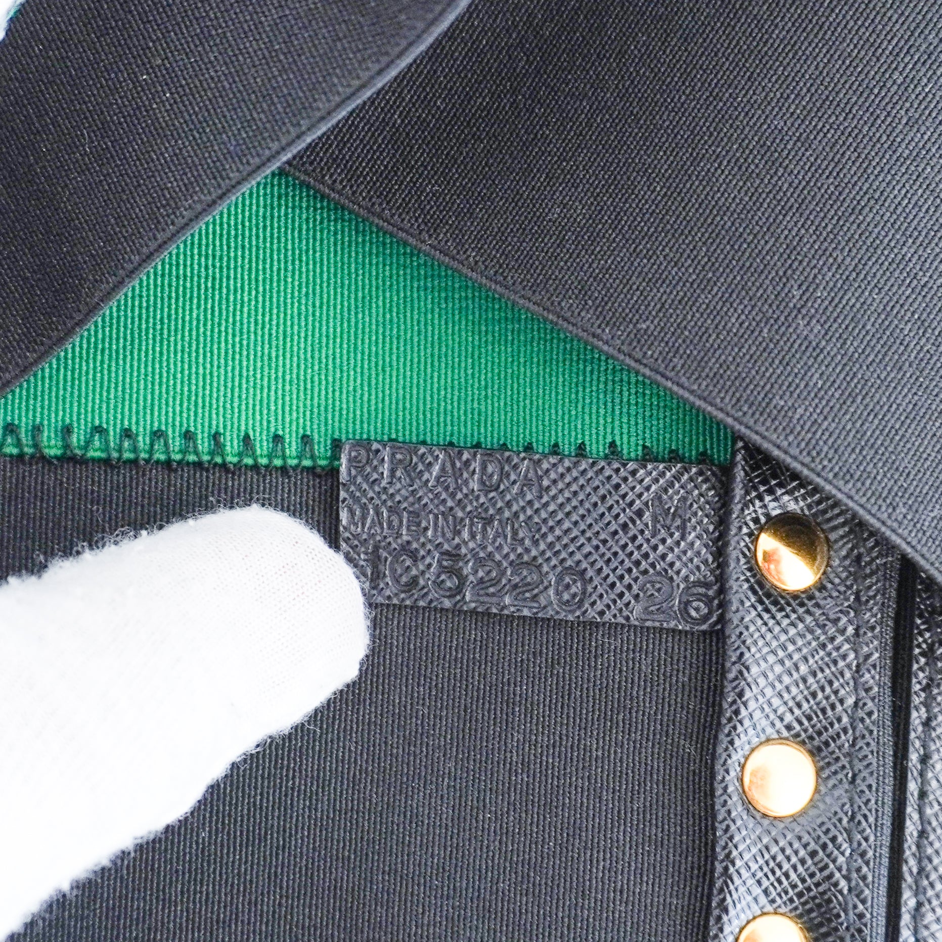 Prada Black & Green Colour-Block Elastic Corset Belt (RRP £495) | Authentic Preloved FINAL SALE