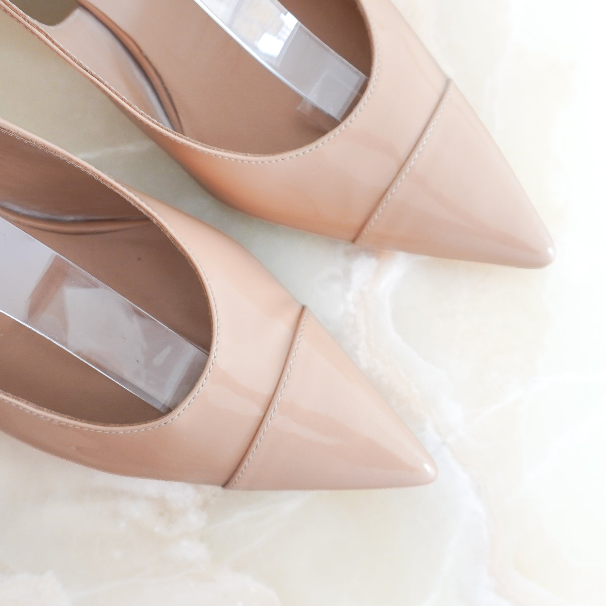 Chanel Beige Patent Slingbacks (RRP £1000) | Authentic Preloved